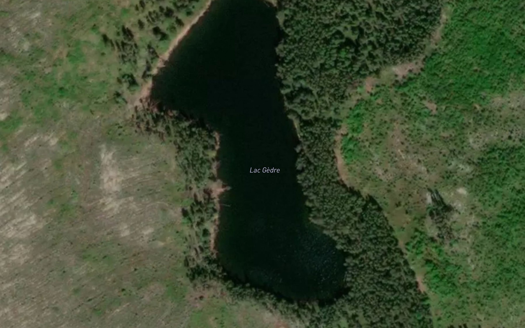 Satellite map of the Lac Gedre