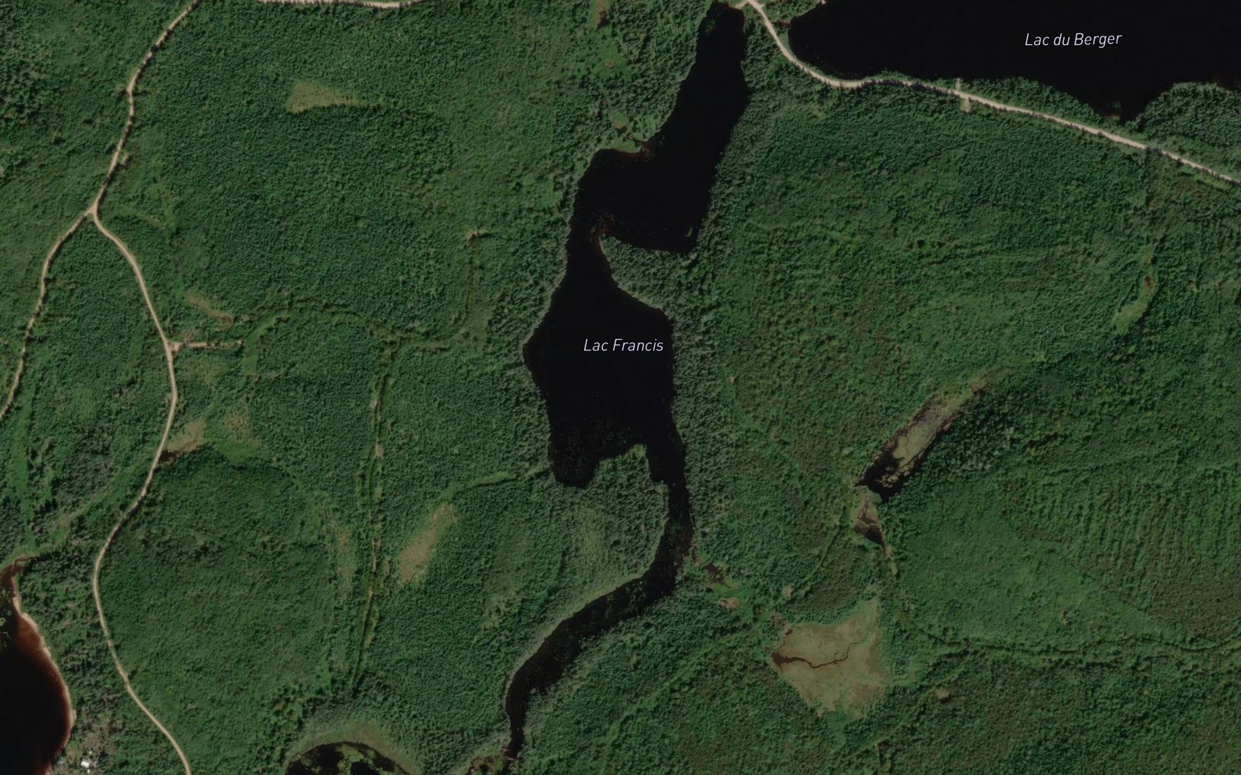 Satellite map of the Lac Francis