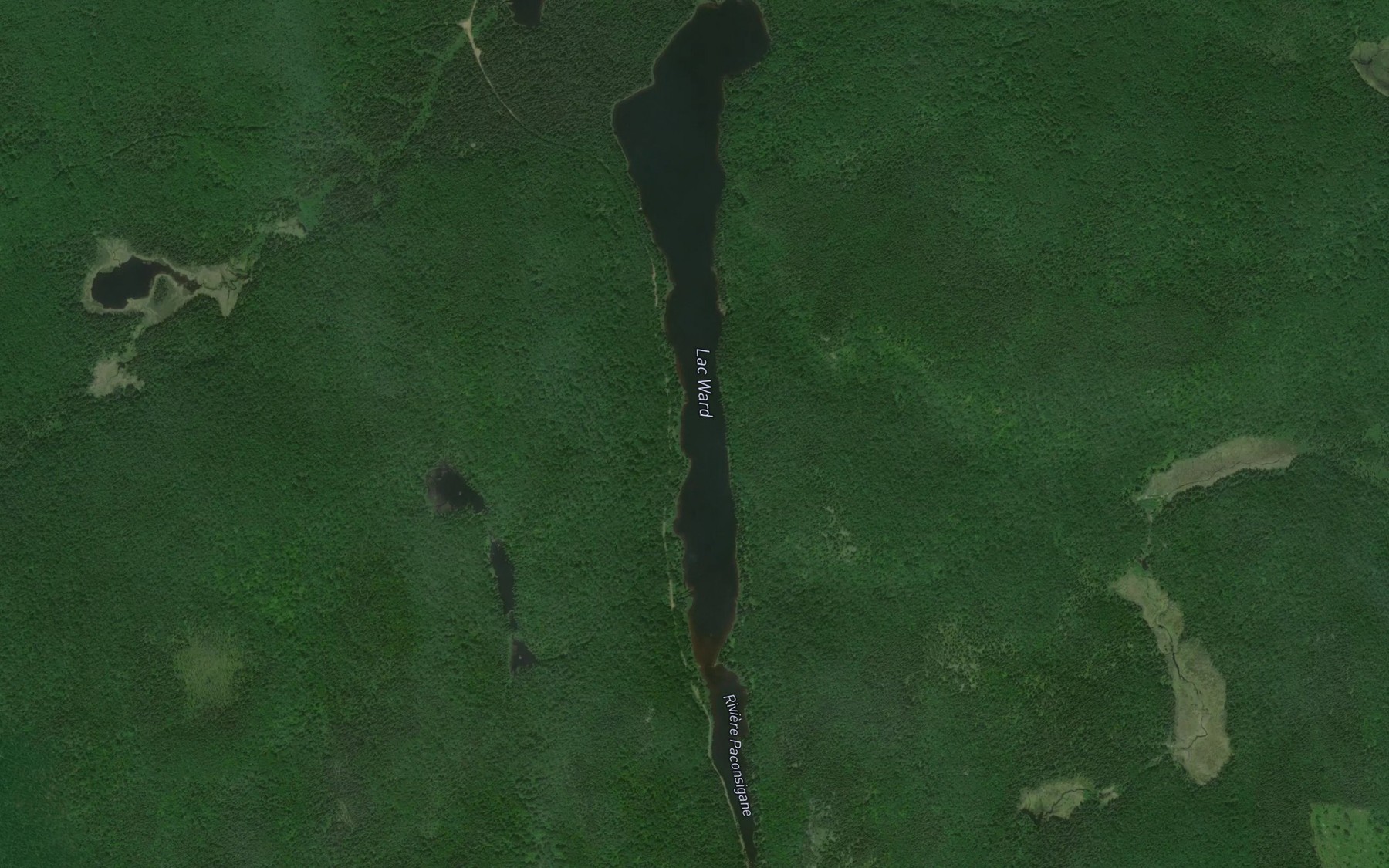 Satellite map of the Lac Ward