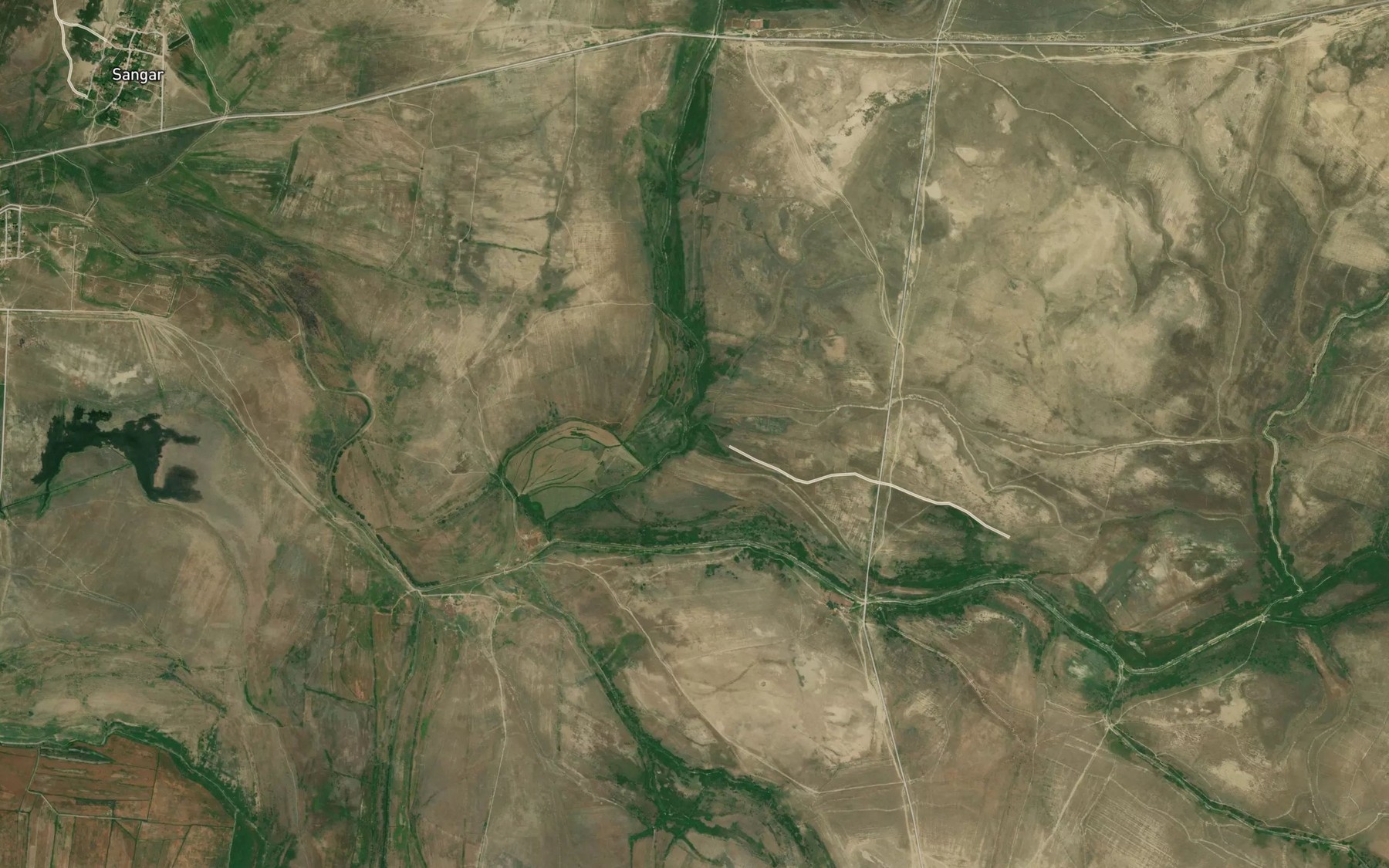 Satellite map of the Karayarskiy Kanal