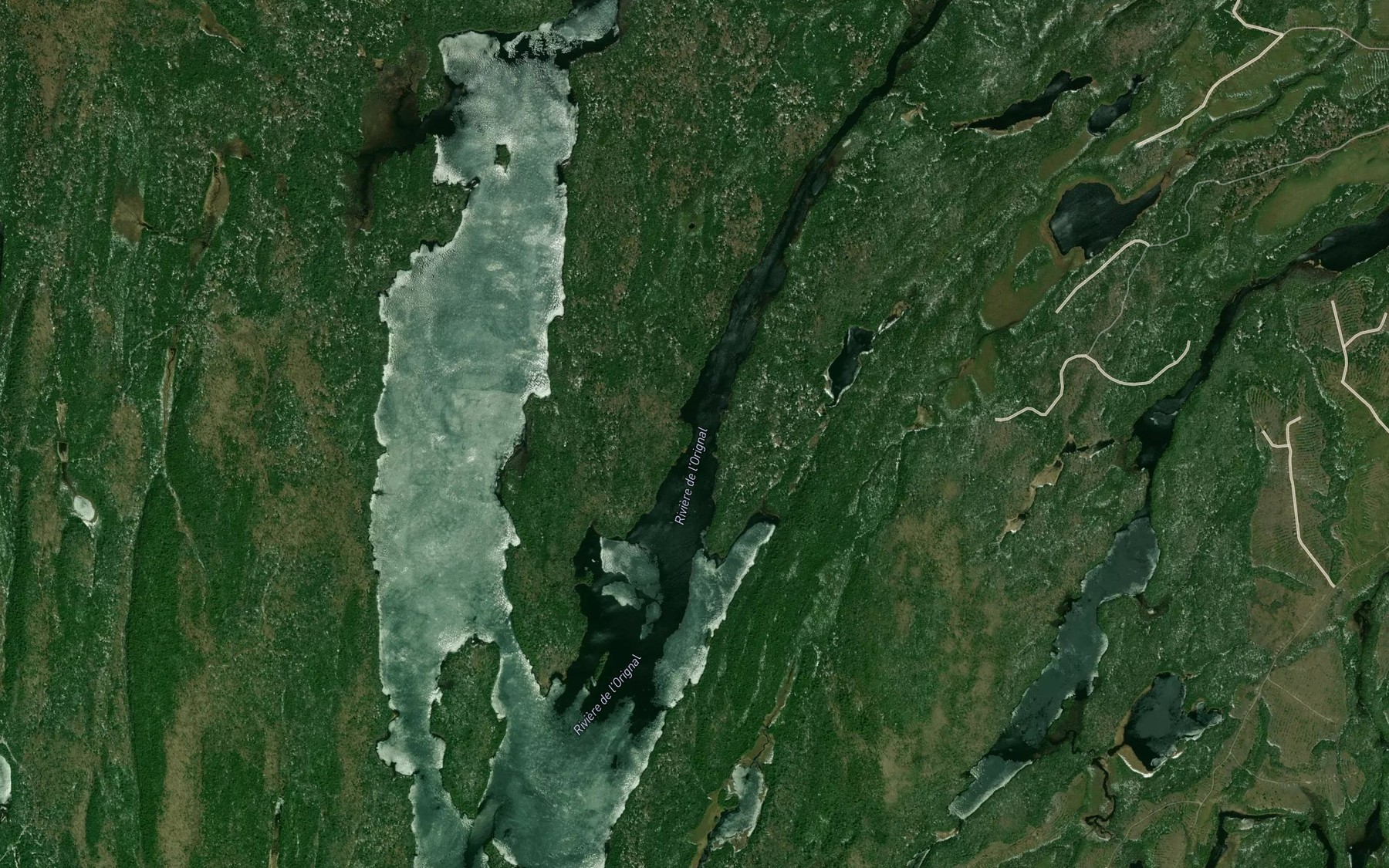 Satellite map of the Riviere de l'Orignal