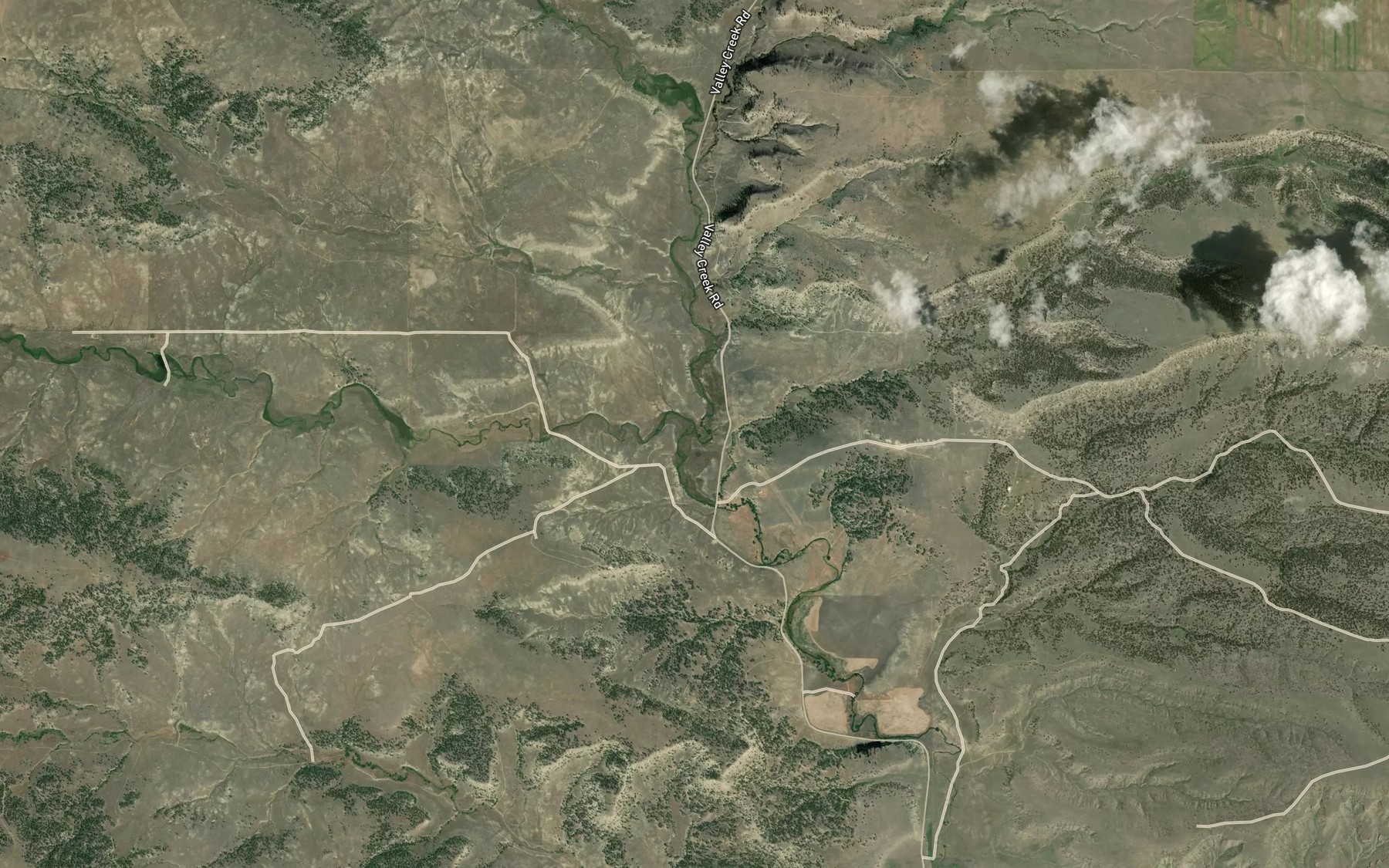 Satellite map of the South Fork Valley Creek
