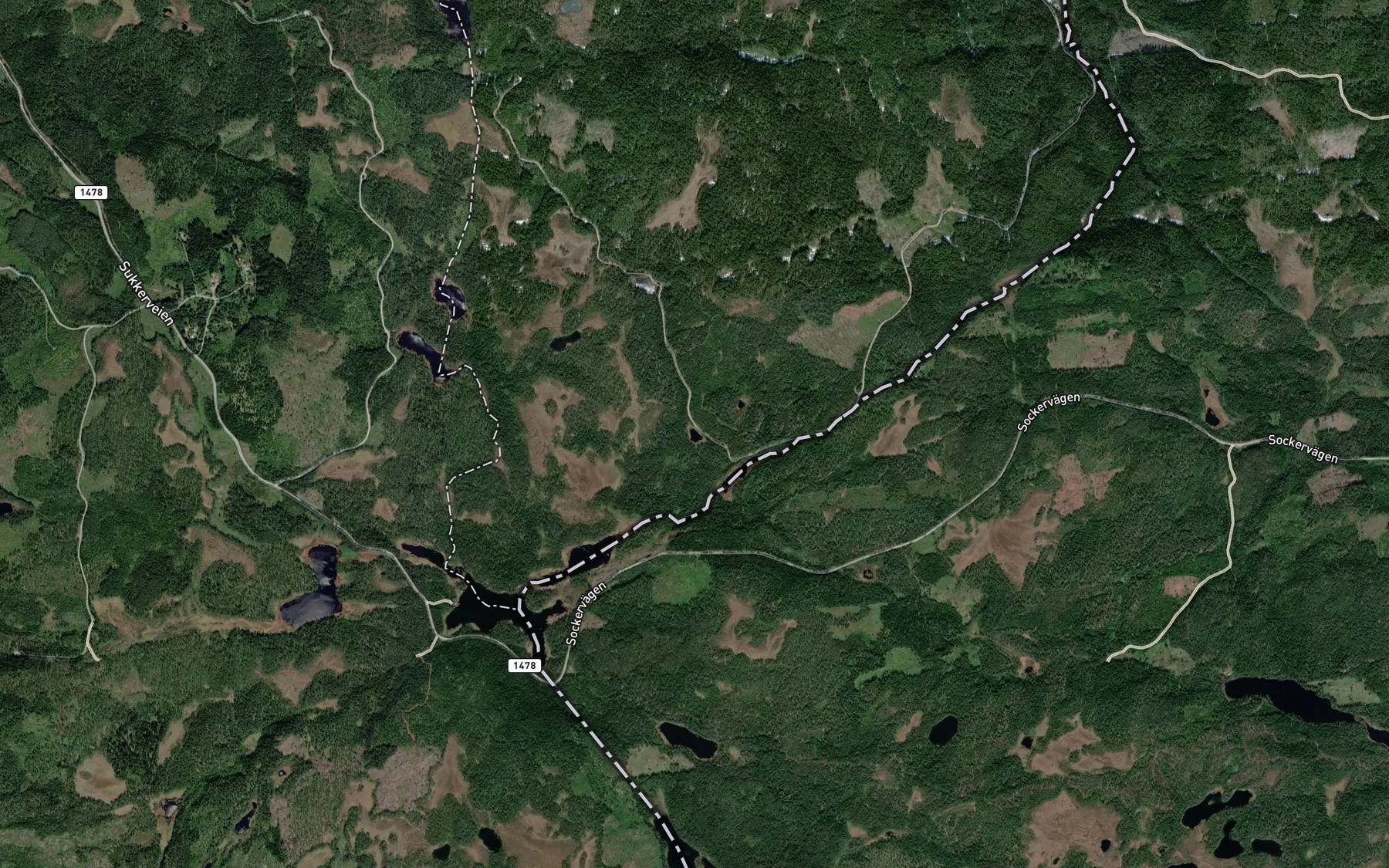 Satellite map of the Vesle Hynnetjennet