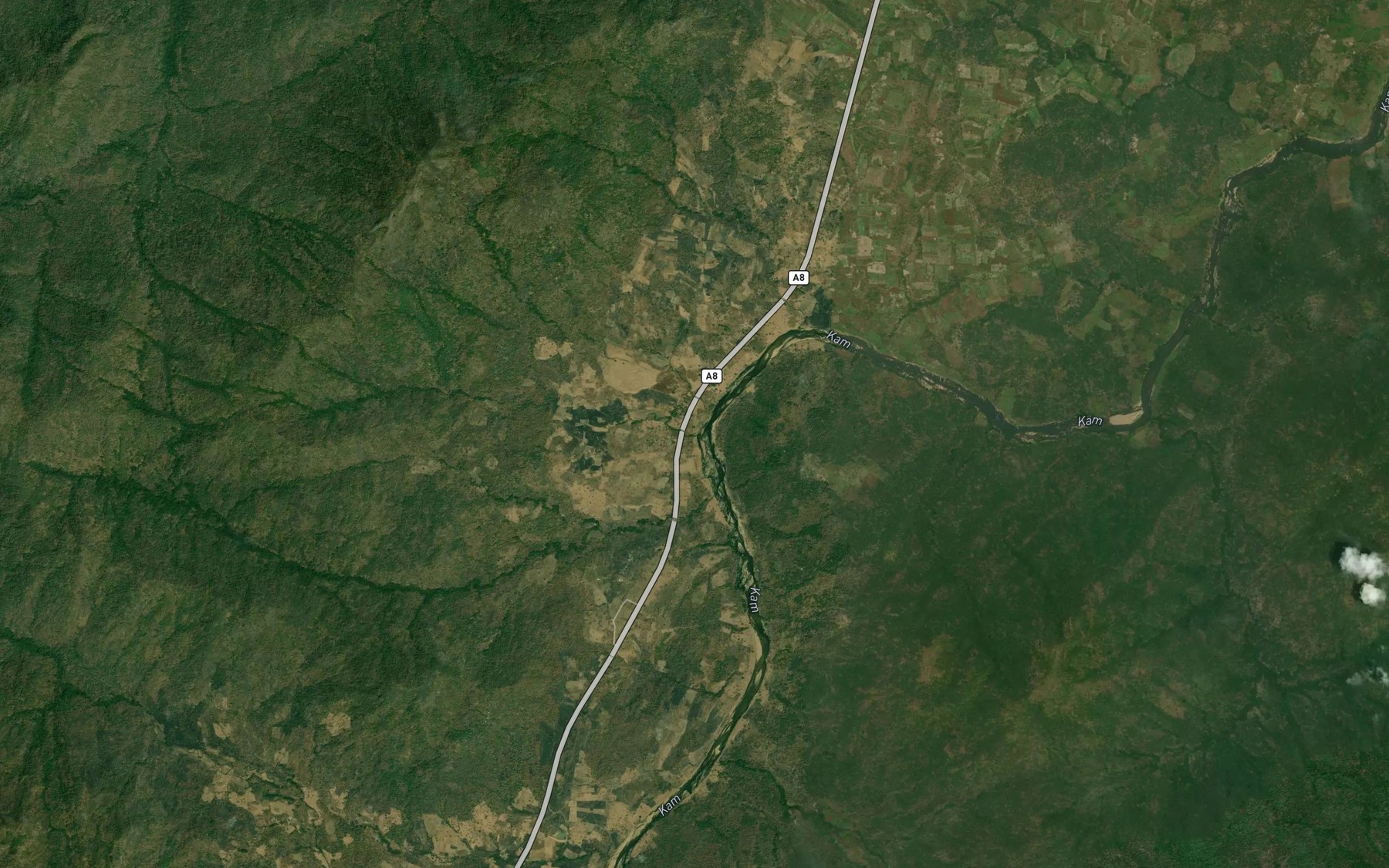 Satellite map of the Tapare
