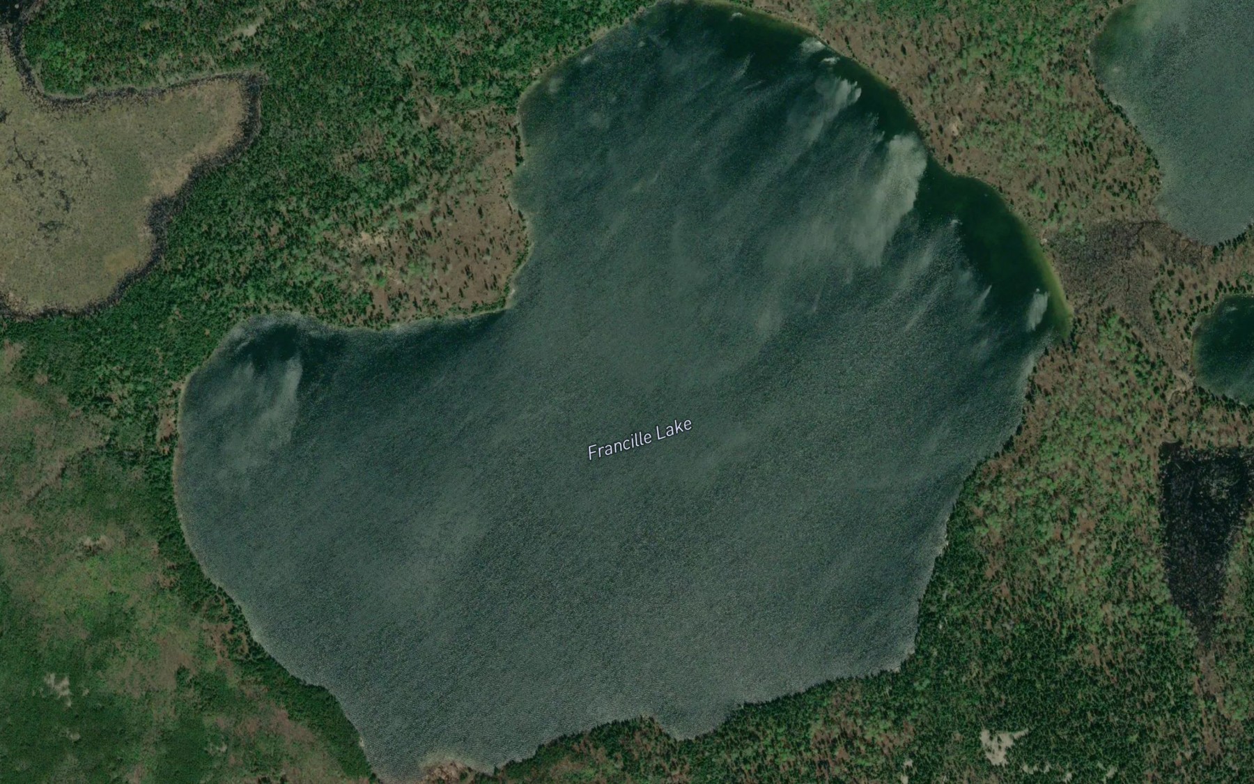 Satellite map of the Francille Lake