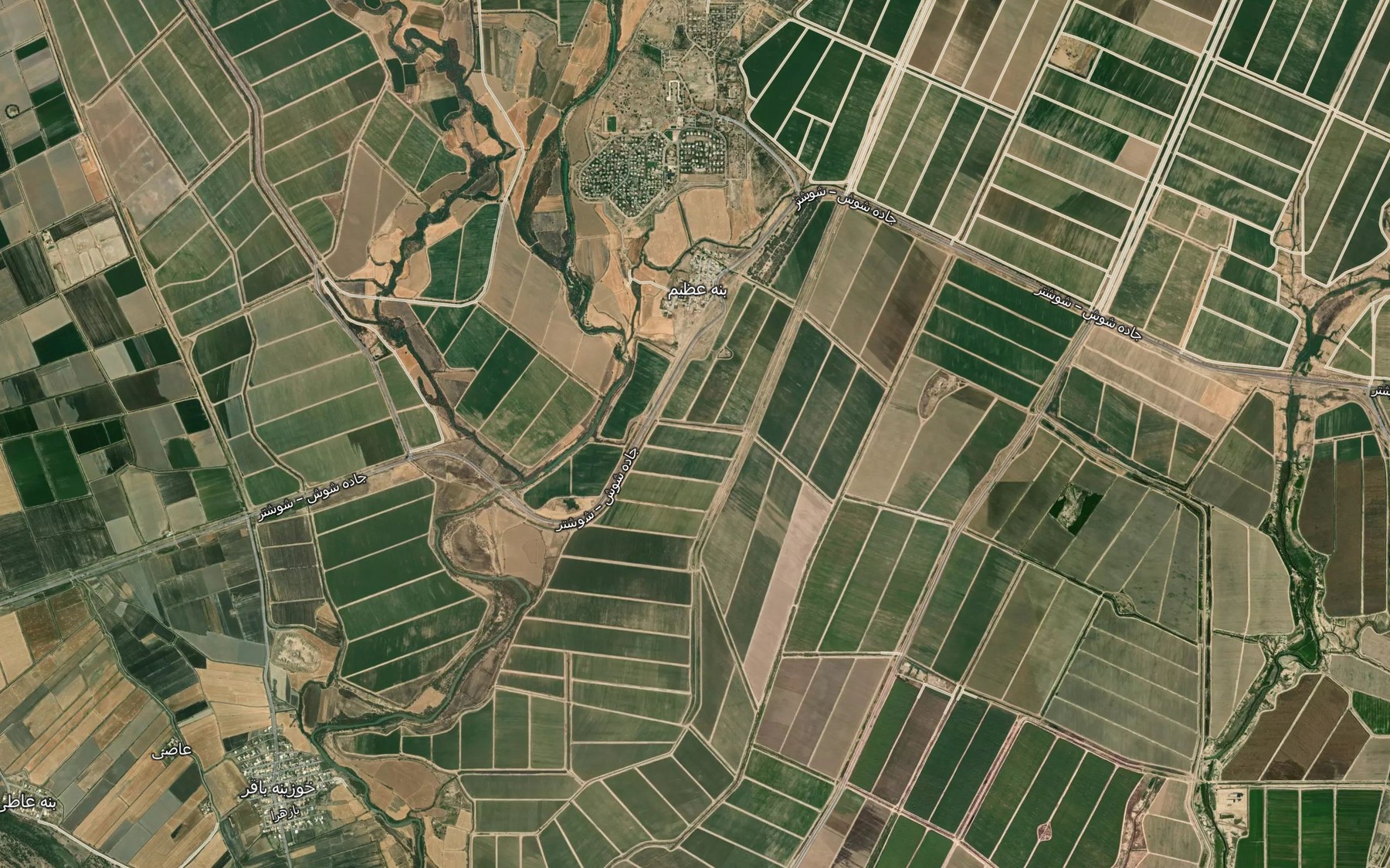 Satellite map of the Ab-e Sukhteh
