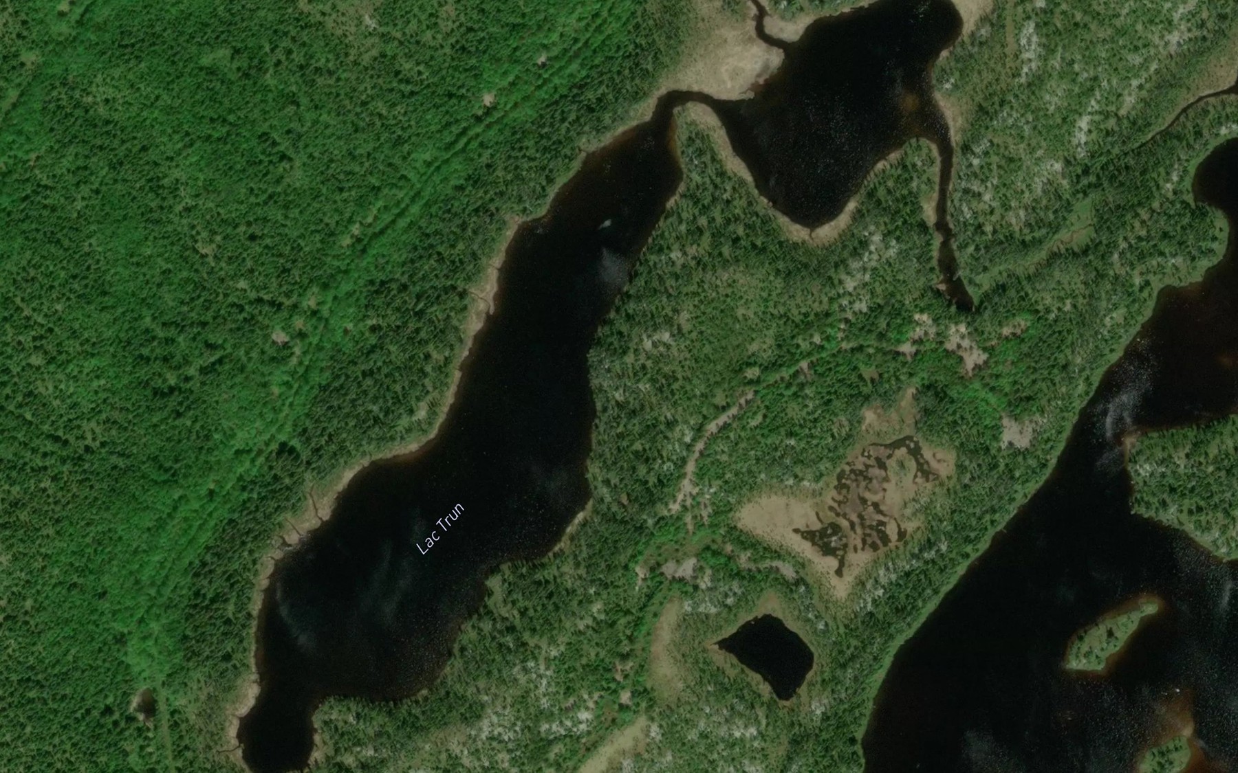 Satellite map of the Lac Trun