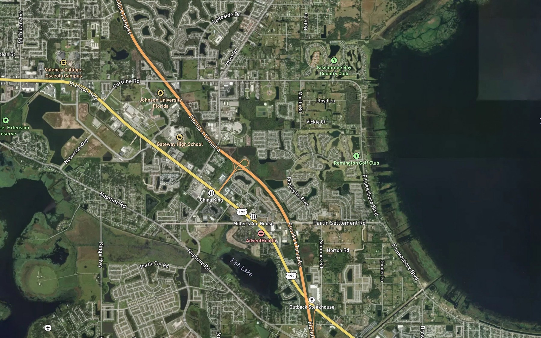 Satellite map of the Fennel Slough