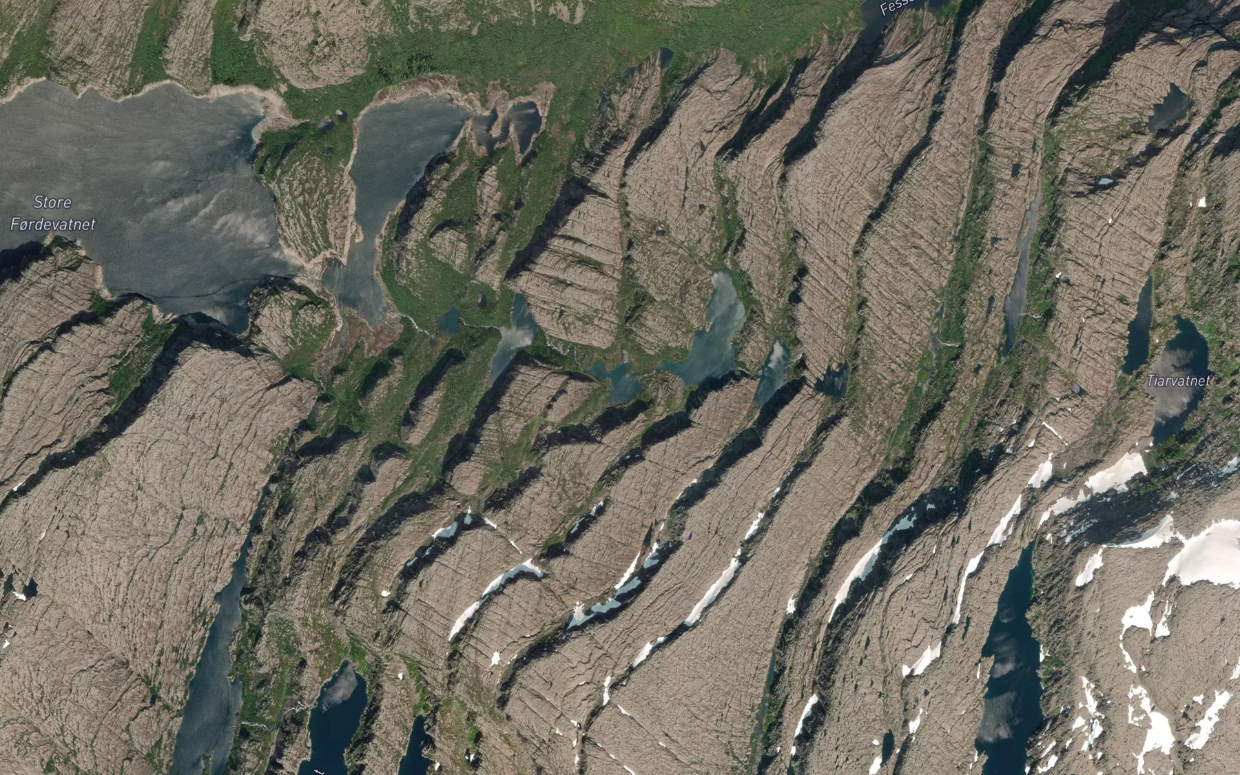 Satellite map of the Trevatnet