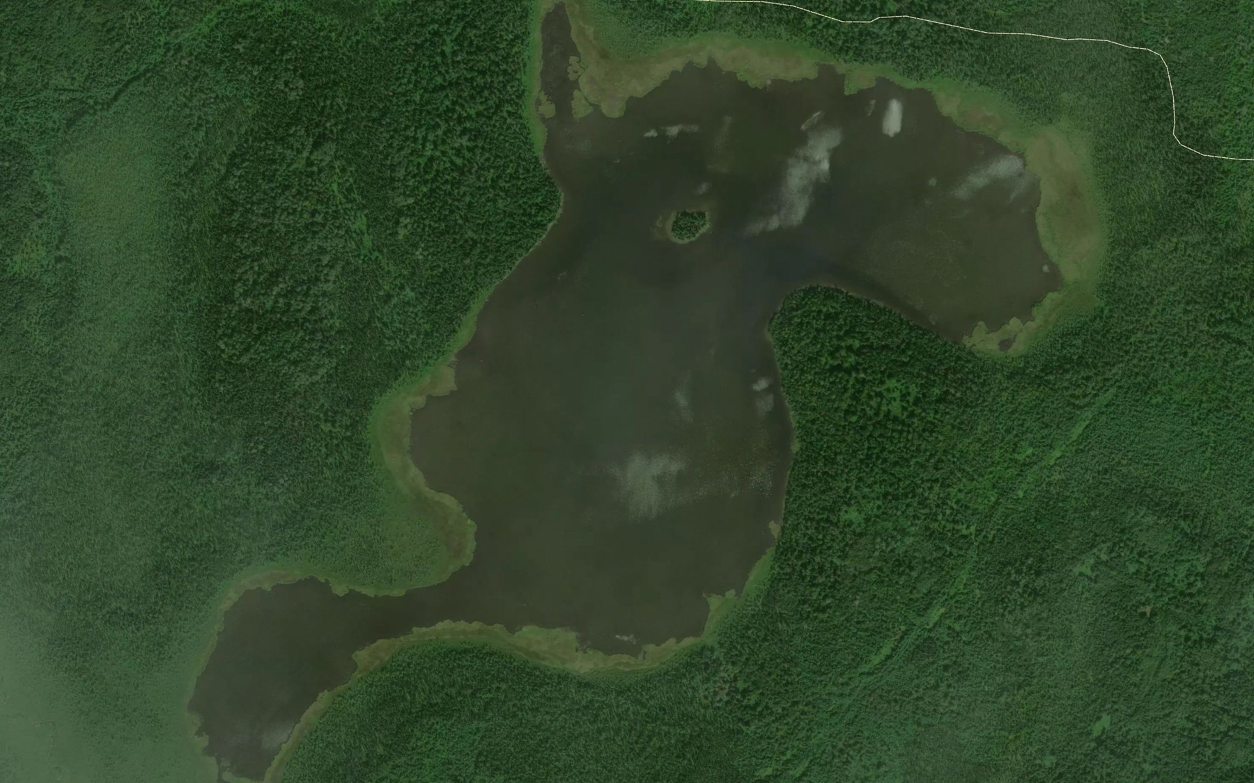 Satellite map of the Hawkins Lake