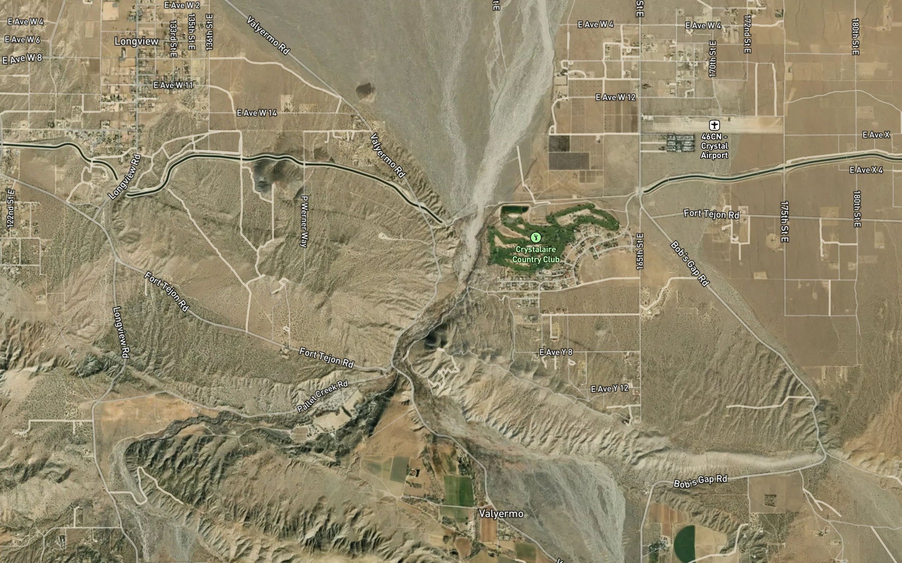 Satellite map of the Big Rock Creek