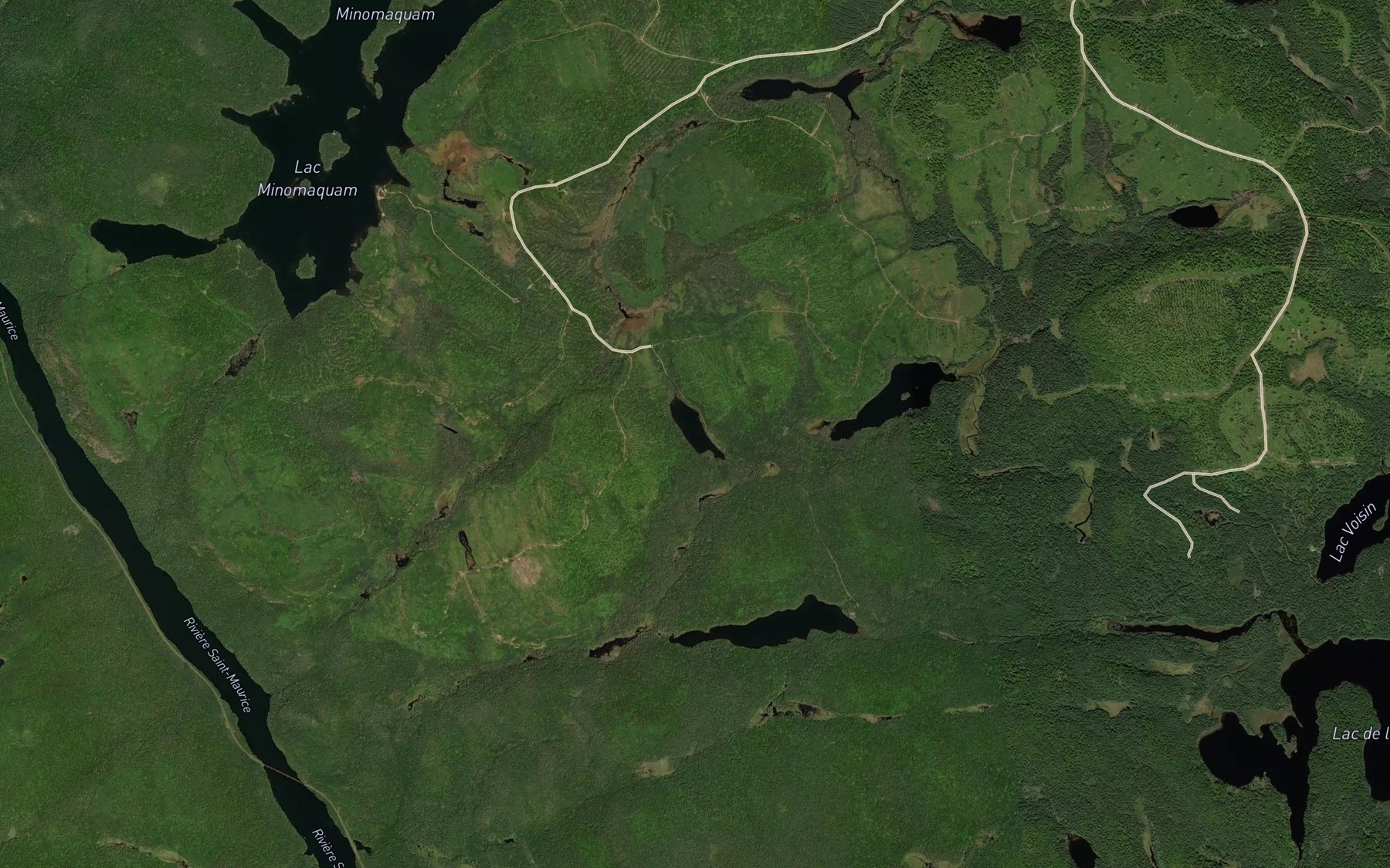 Satellite map of the Lac du Castor