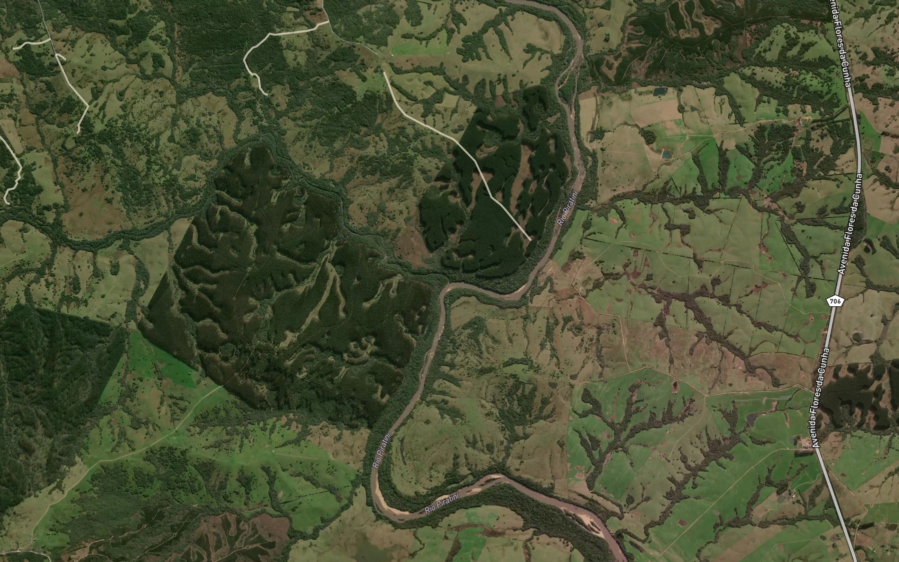 Satellite map of the Arroio Piratinizinho