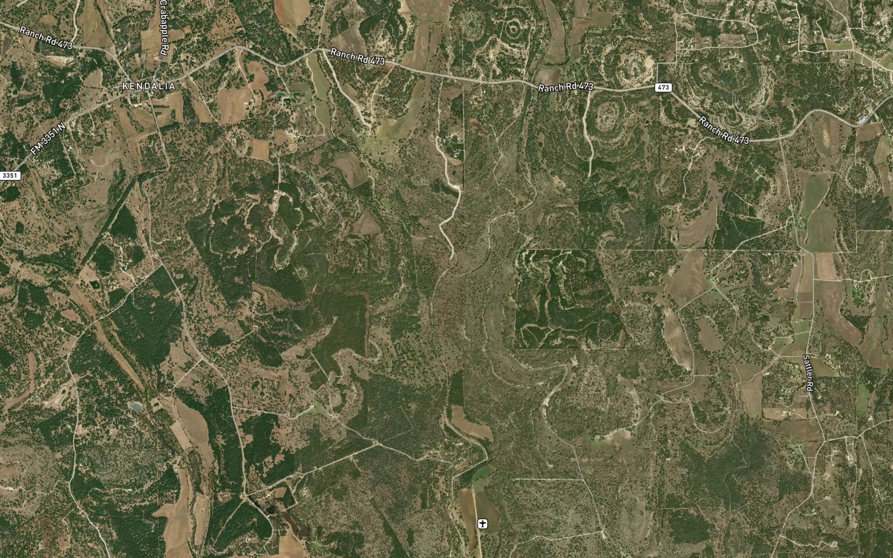Satellite map of the Krause Creek