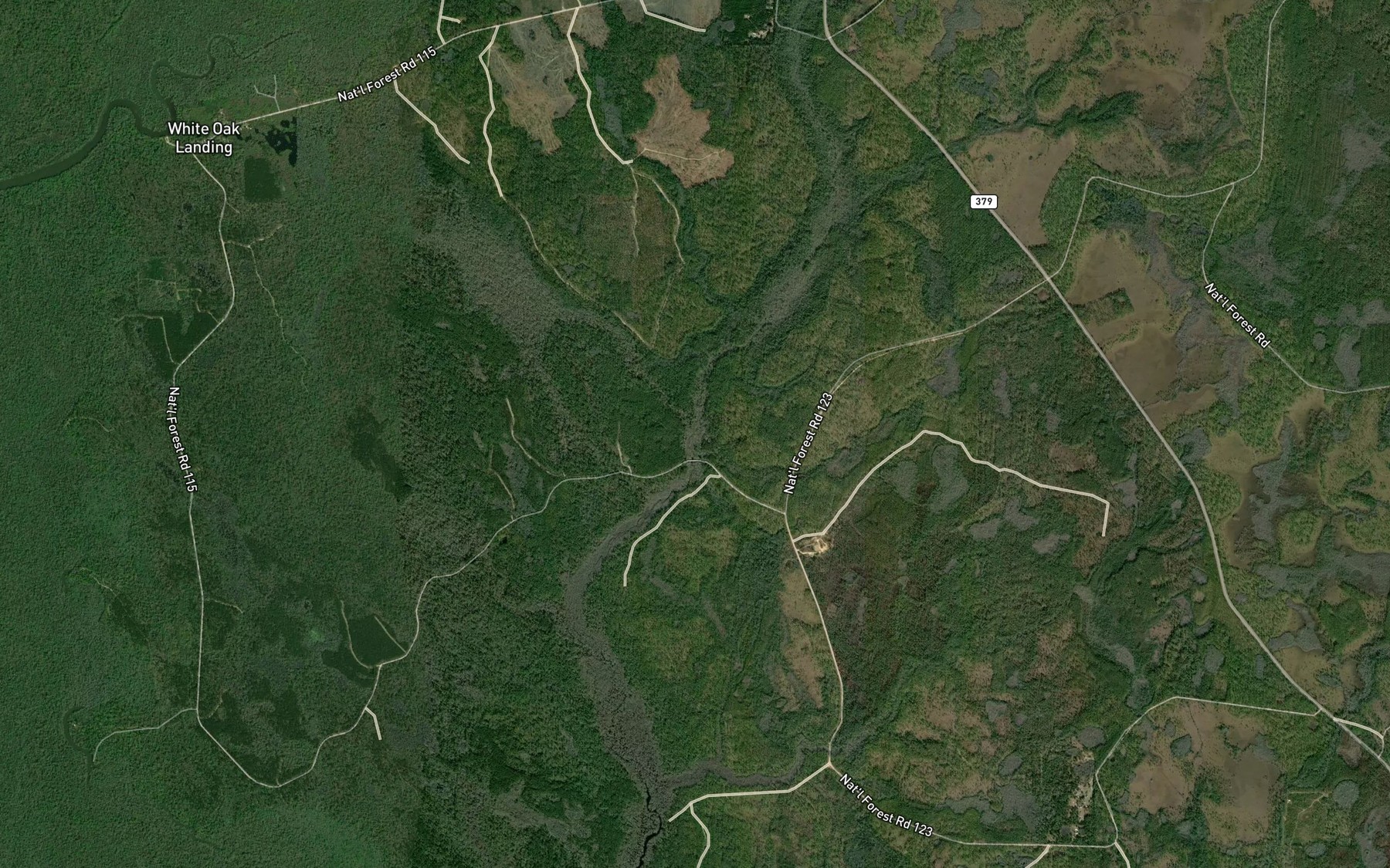 Satellite map of the Salters Branch