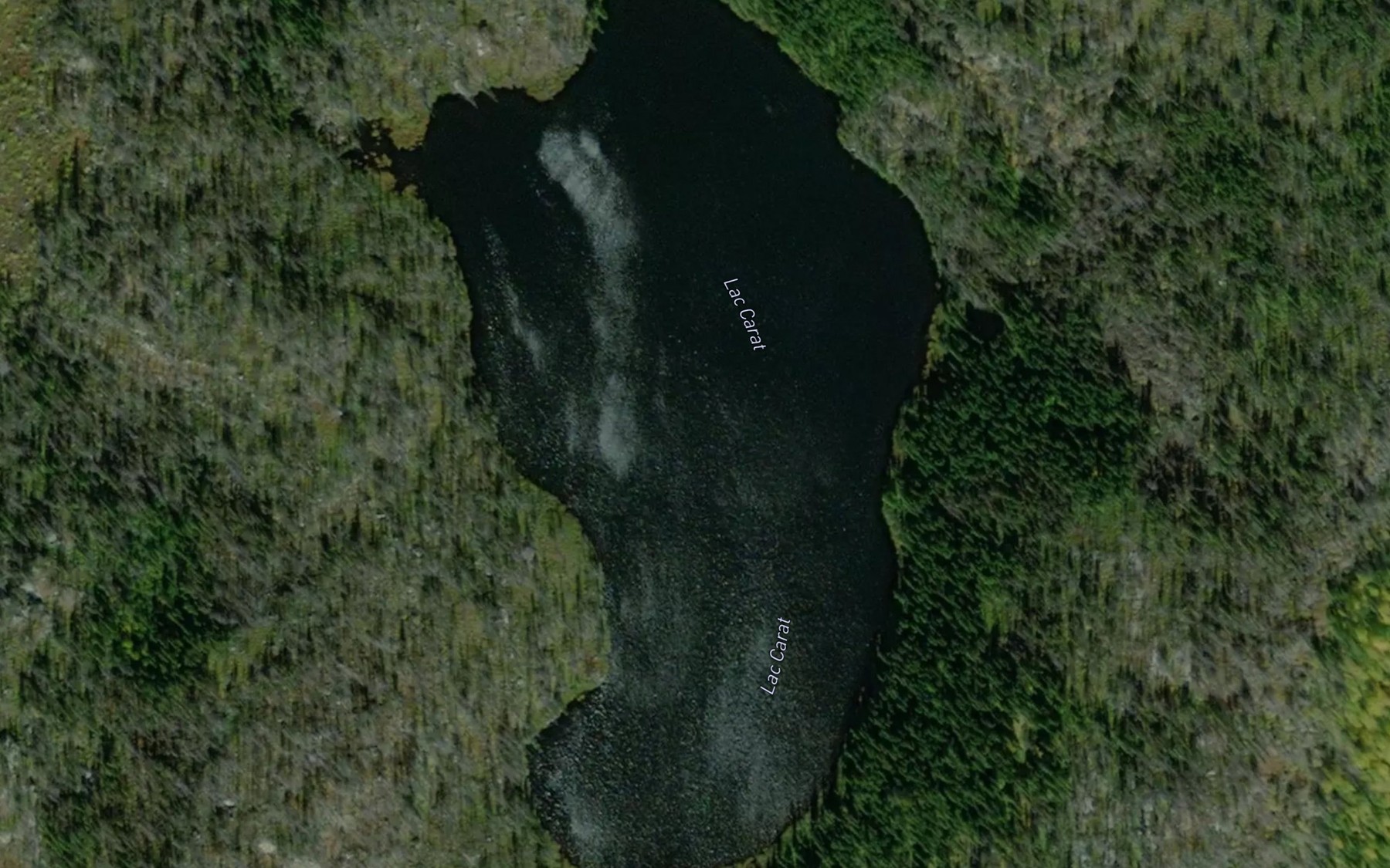 Satellite map of the Lac Carat