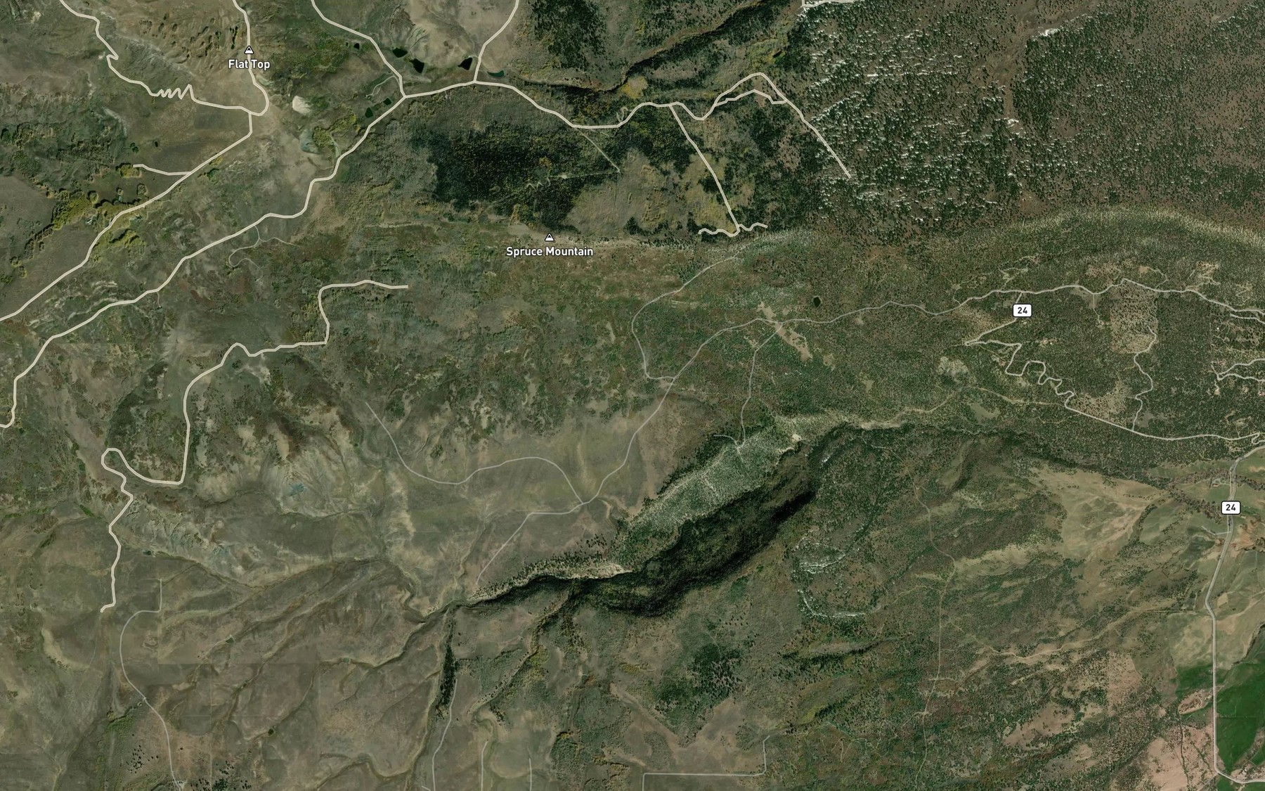 Satellite map of the Spring Pond