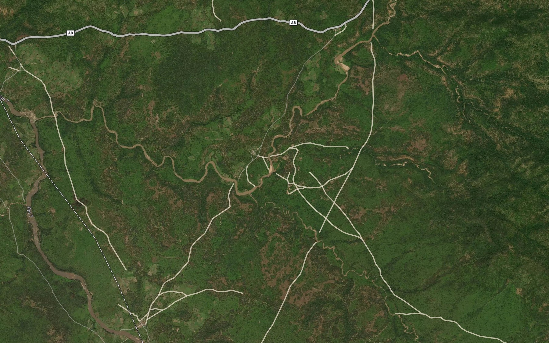 Satellite map of the RiverKunduru