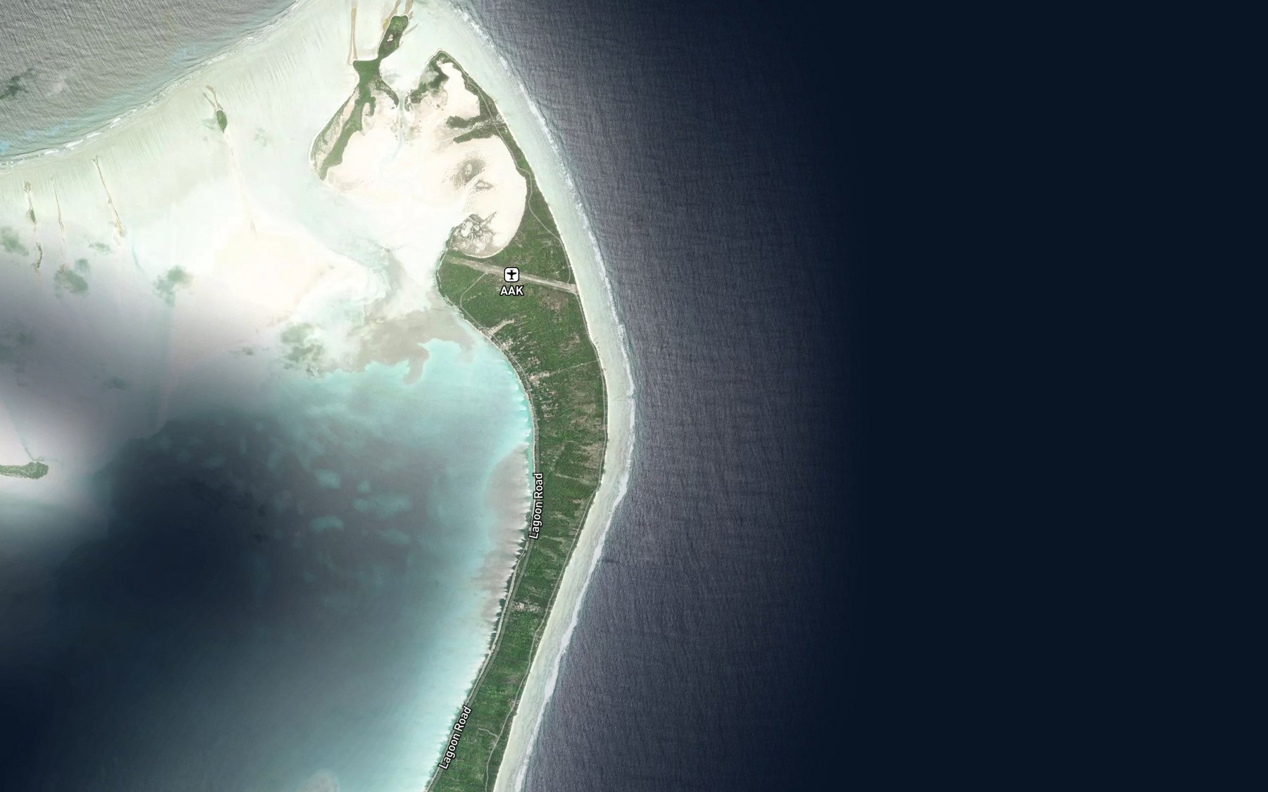 Satellite map of the Blasted Canoe Pass