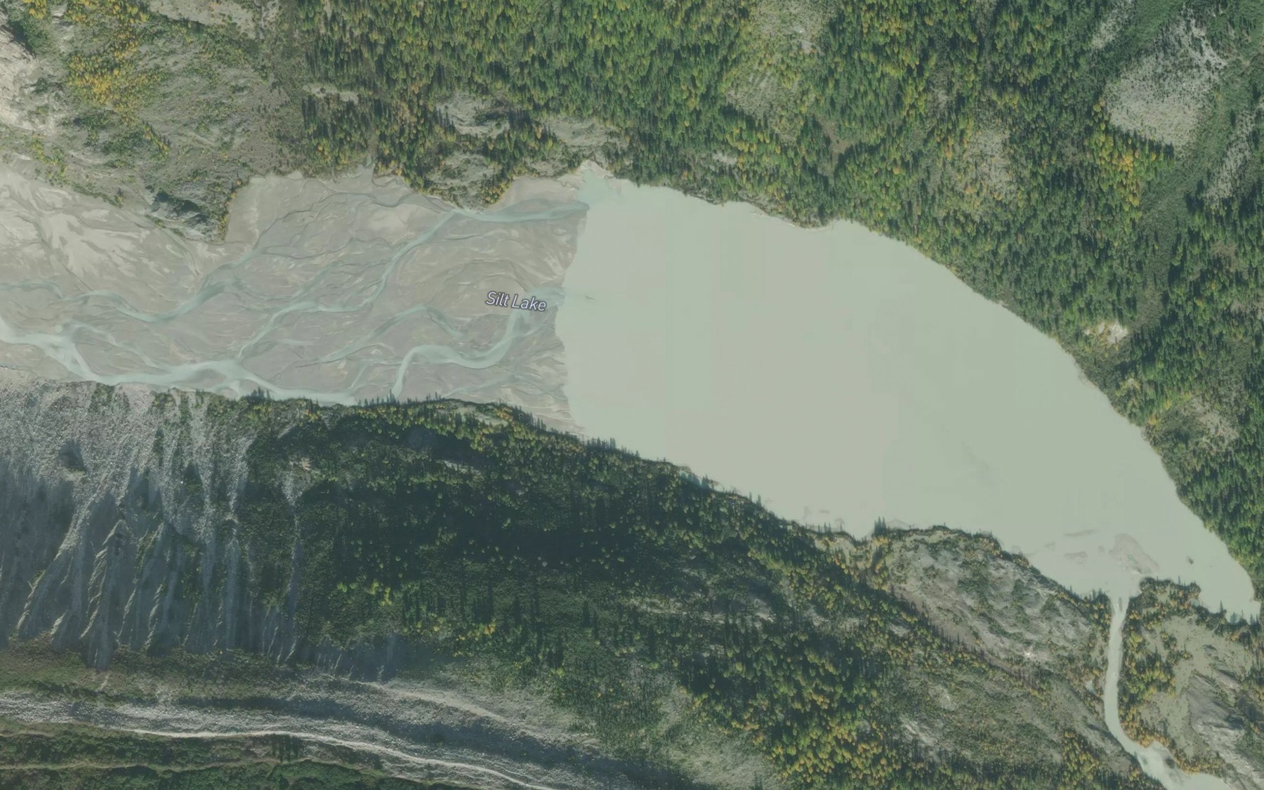 Satellite map of the Silt Lake