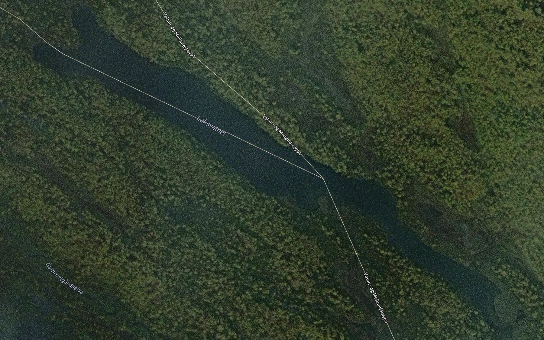 Satellite map of the Laksvatnet