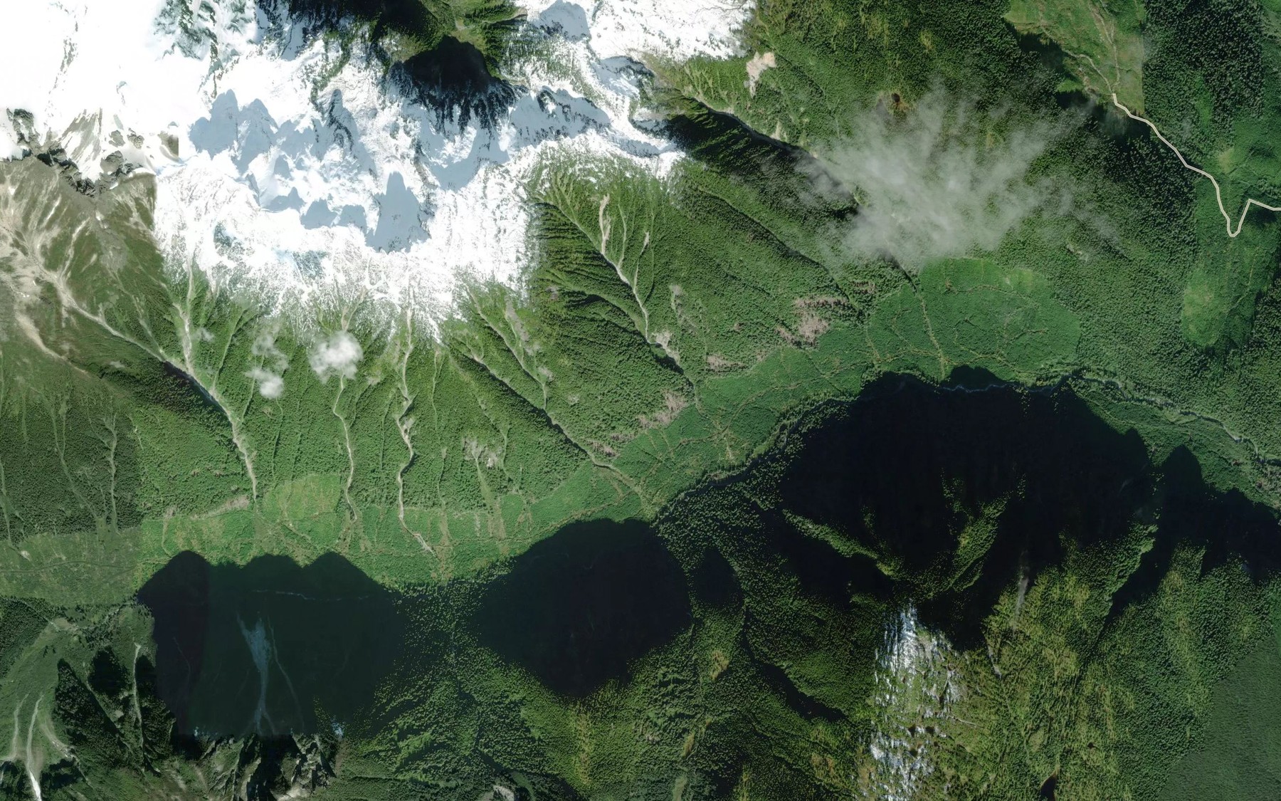 Satellite map of the Chris Creek
