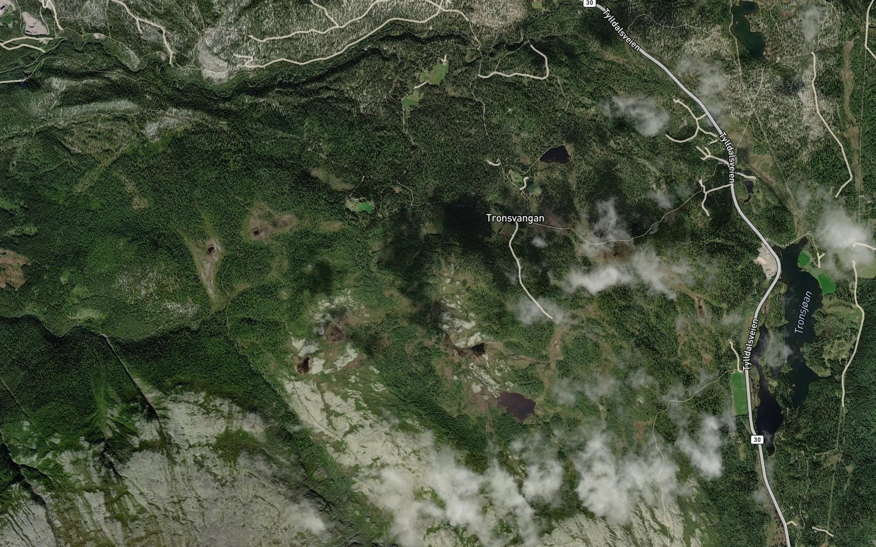 Satellite map of the Brannvalsbekken