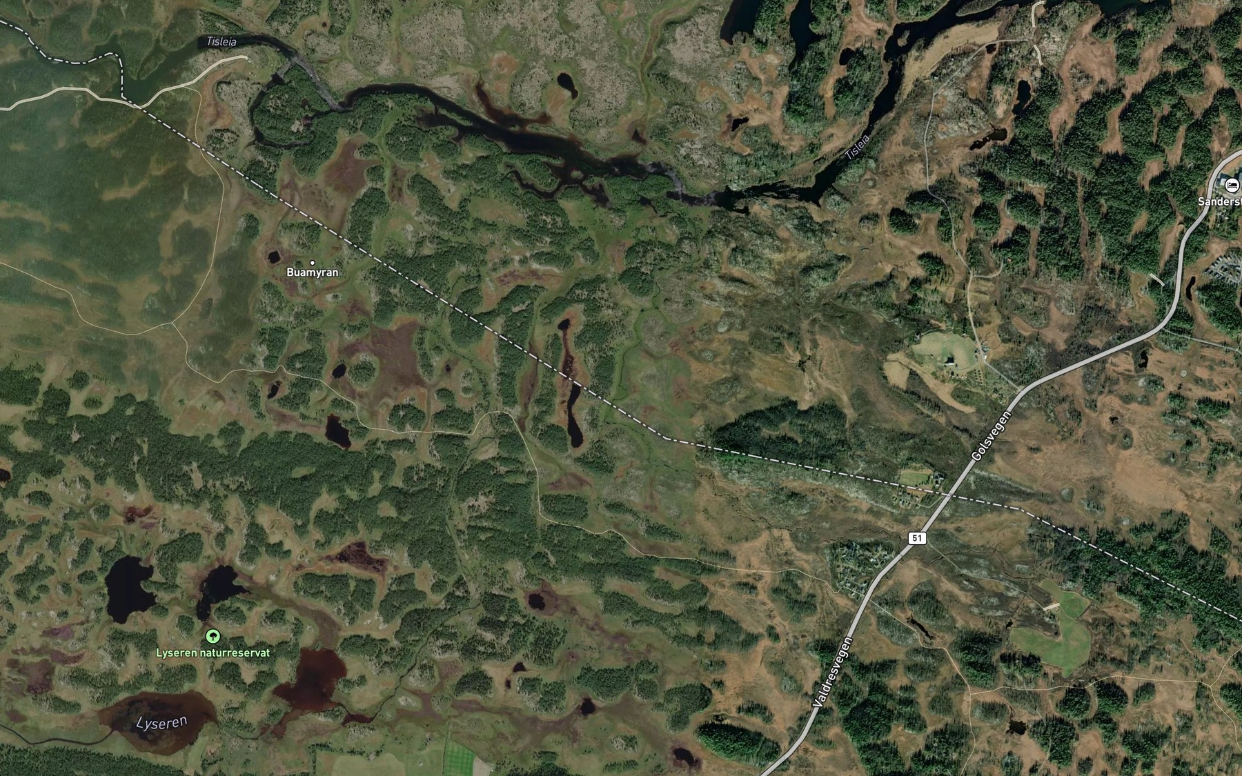 Satellite map of the Eidtjernbekken
