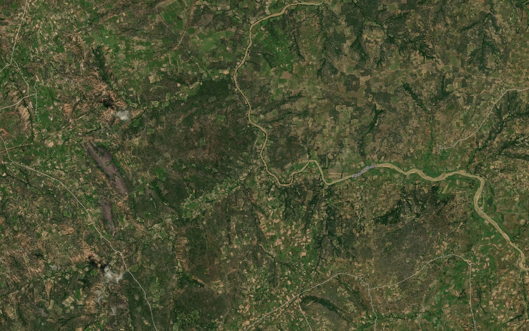 Satellite map of the River Tabun