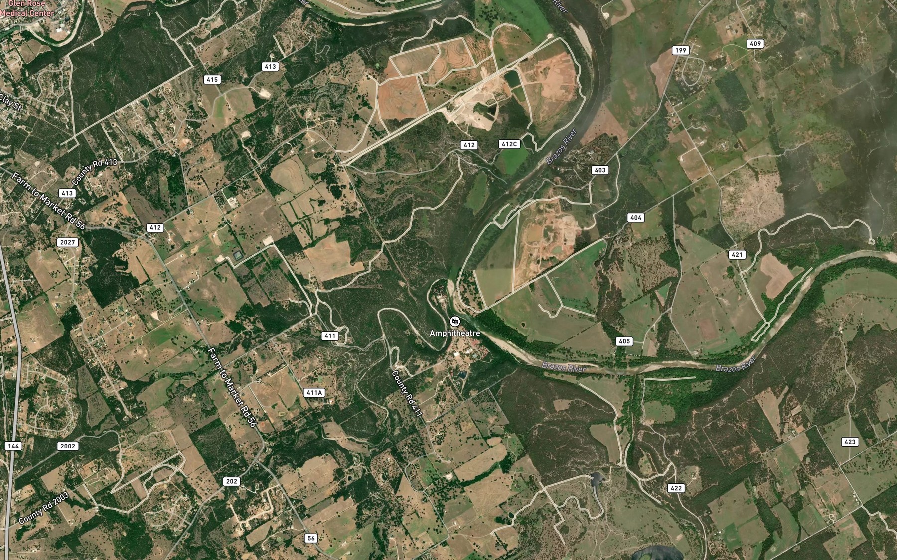 Satellite map of the Rock Creek