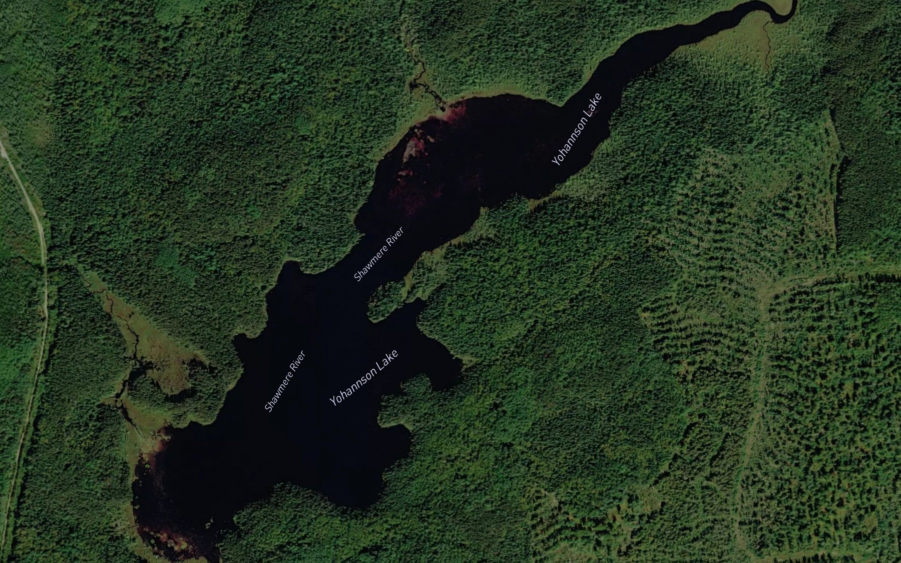 Satellite map of the Yohannson Lake