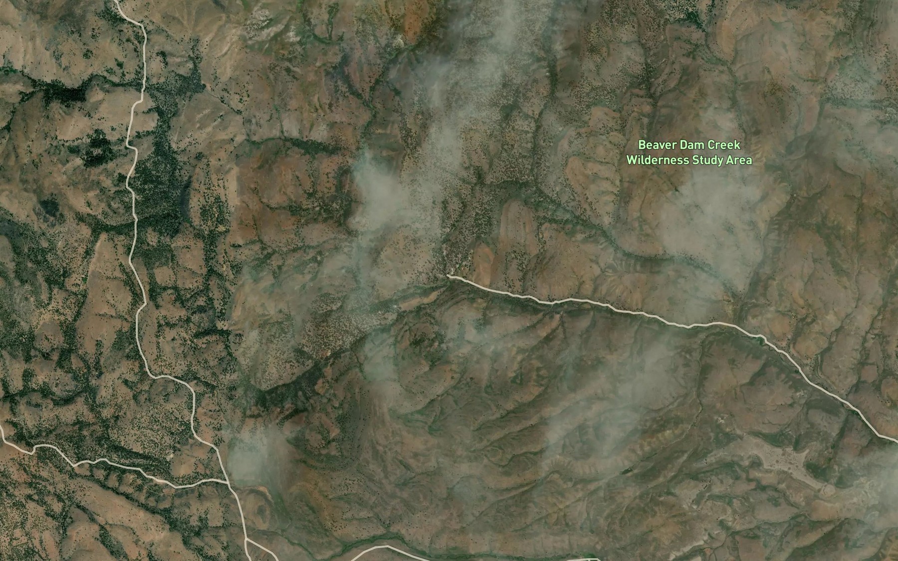 Satellite map of the North Bully Creek