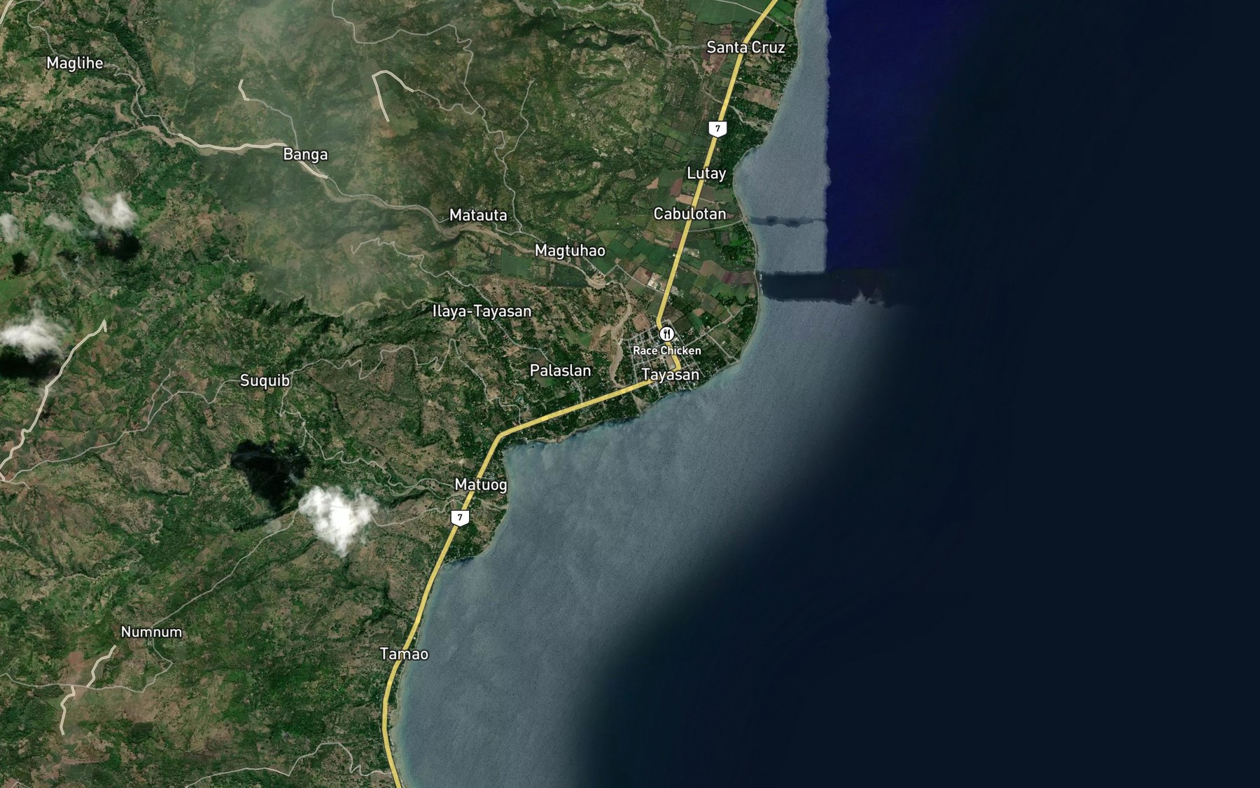Satellite map of the Tibyuwan River