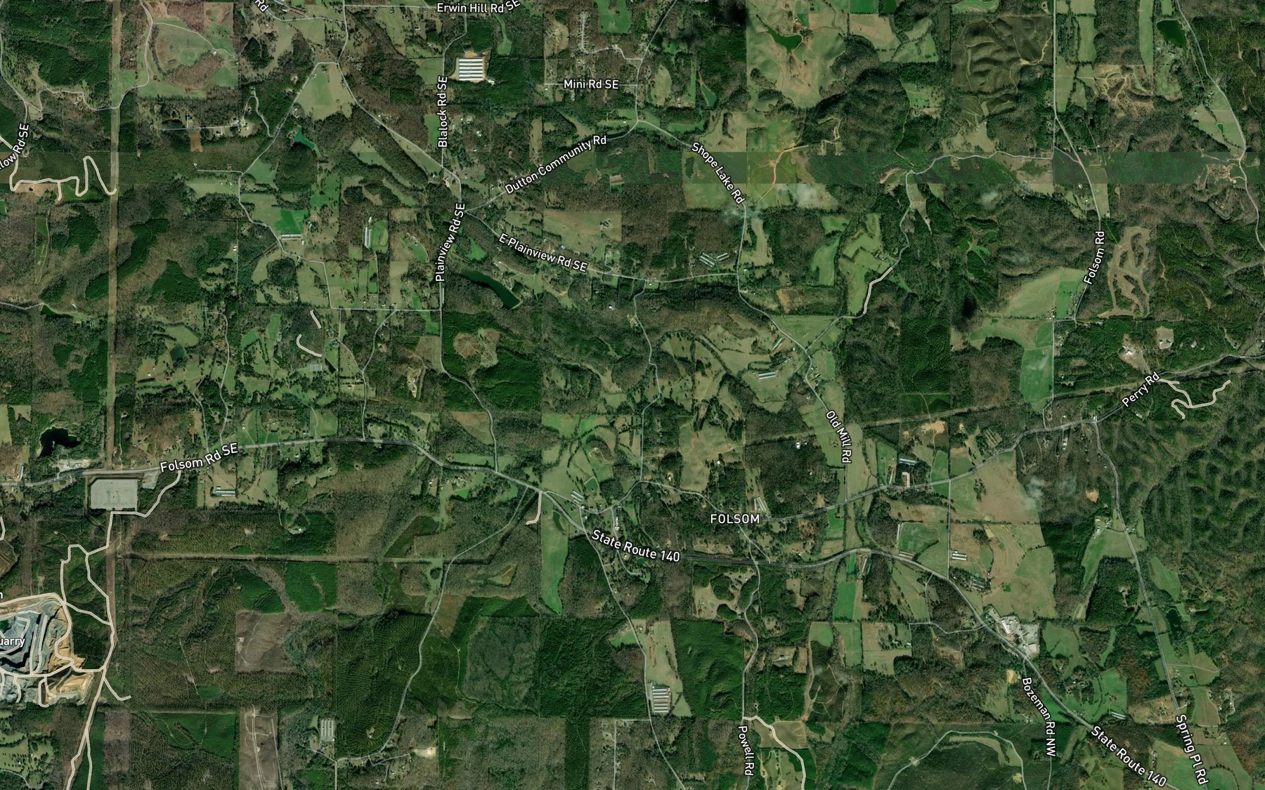 Satellite map of the Scott Branch