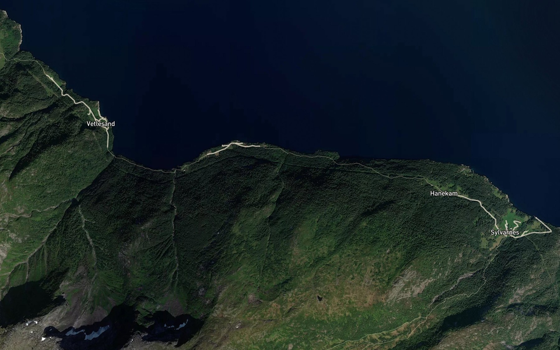 Satellite map of the Kvernhusfossen