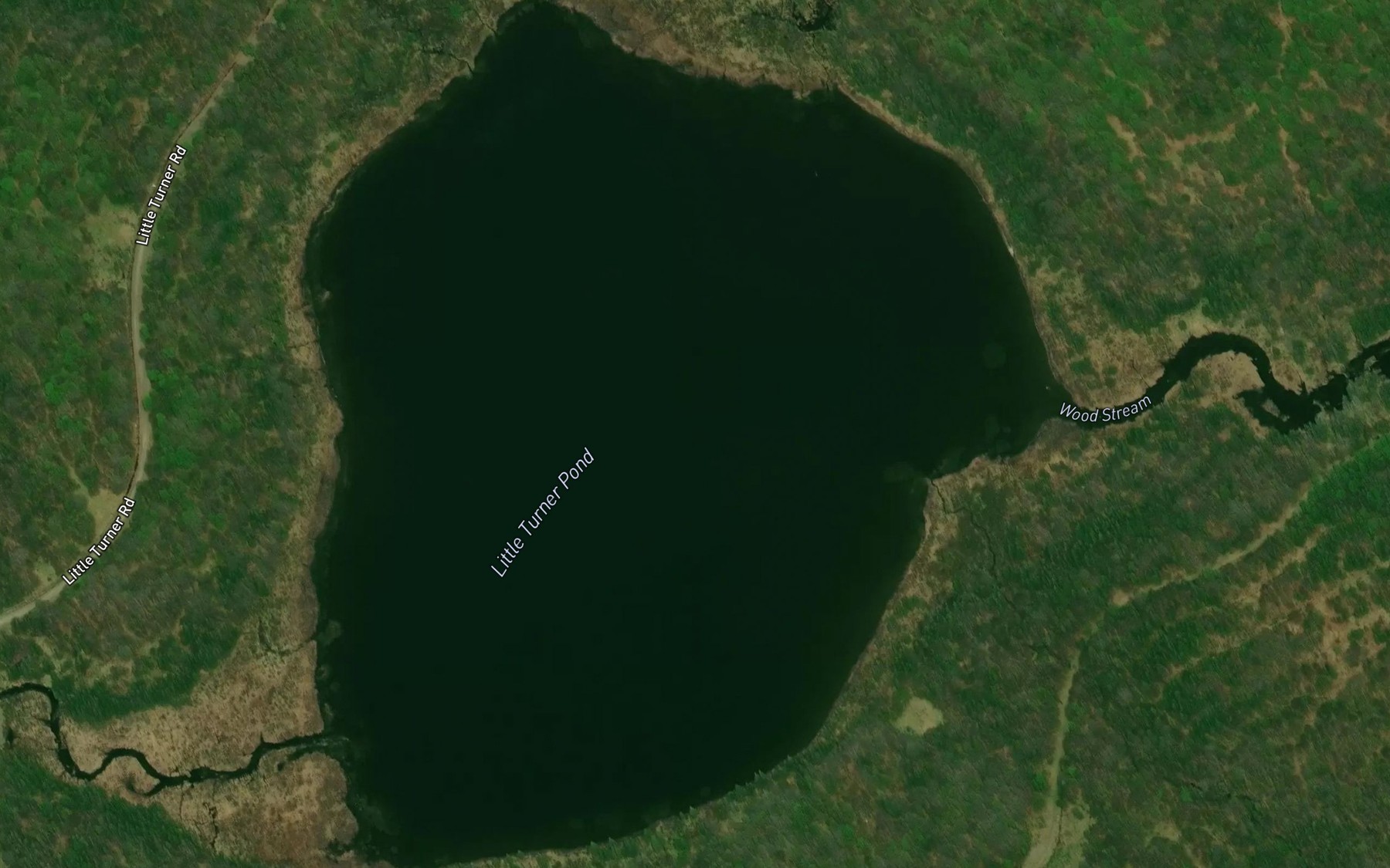 Satellite map of the Little Turner Pond