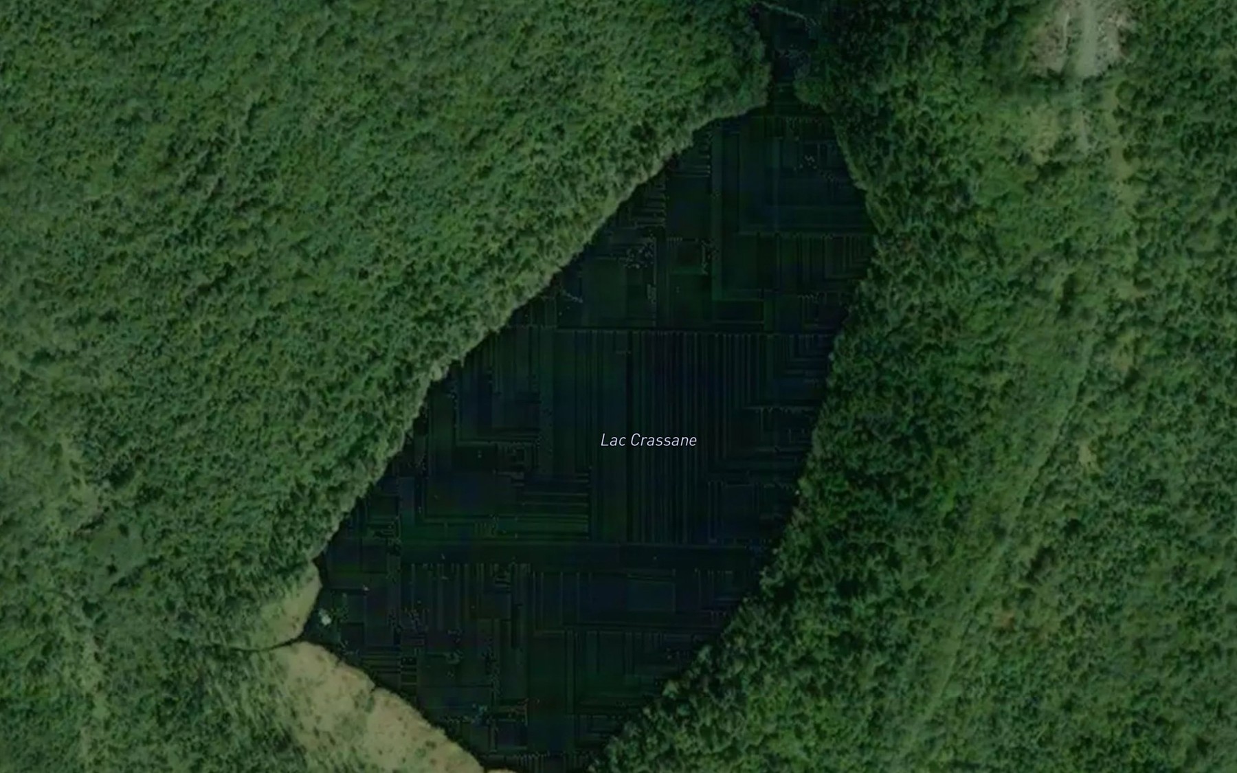 Satellite map of the Lac Crassane