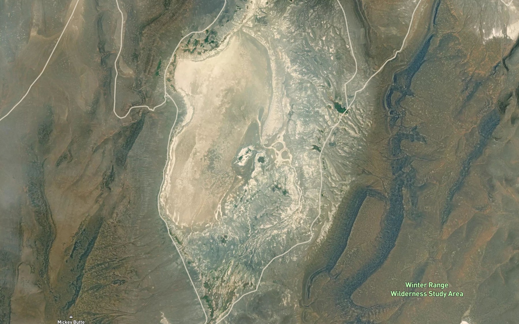 Satellite map of the Crippled Horse Spring