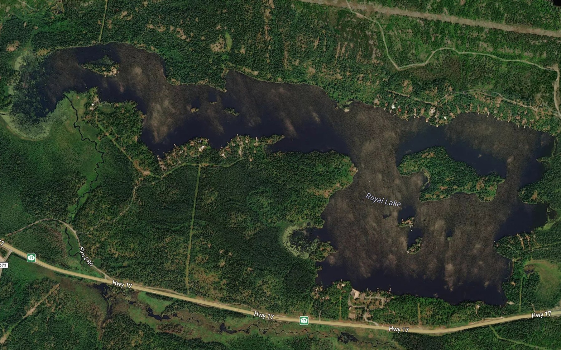 Satellite map of the Royal Lake