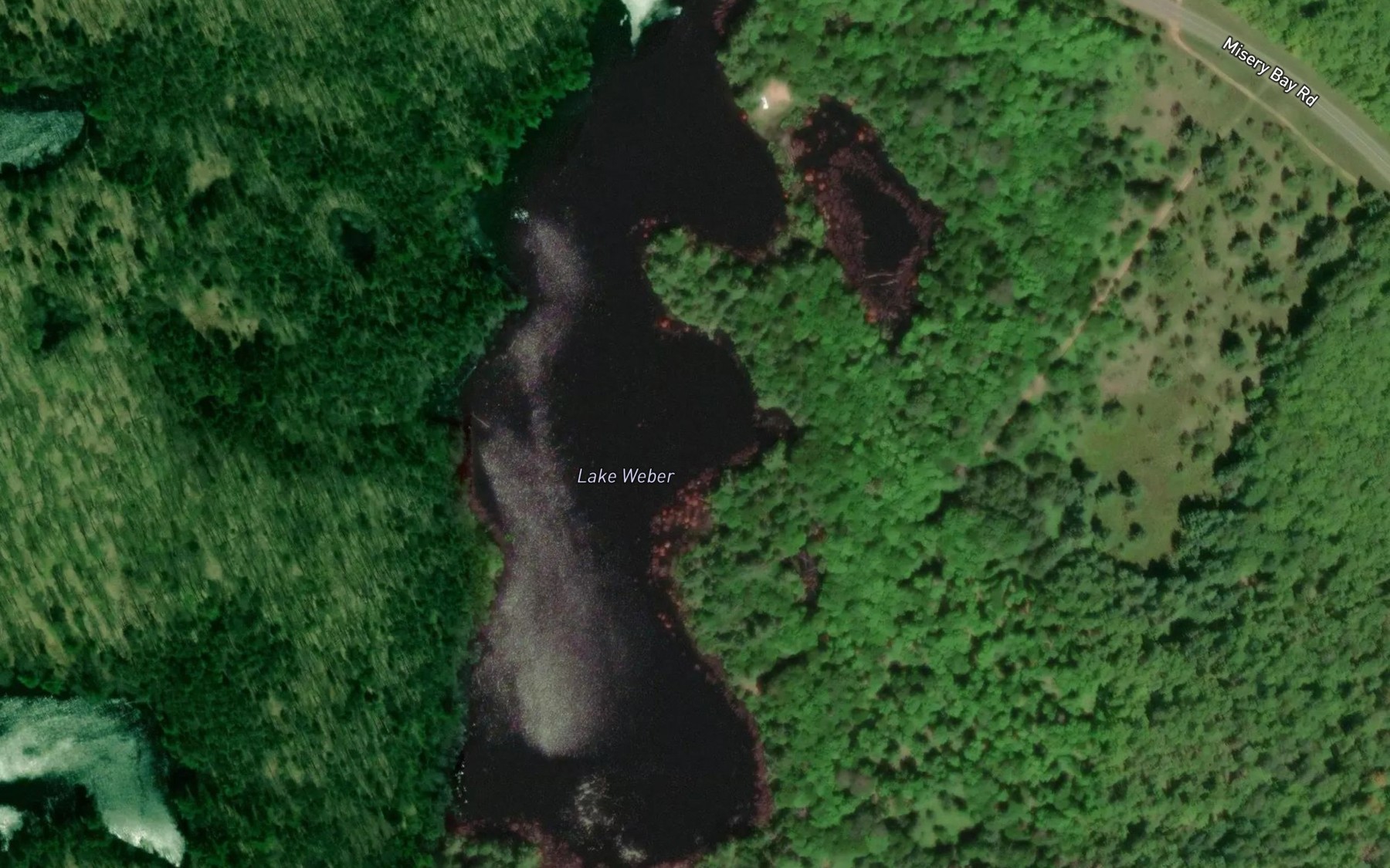 Satellite map of the Lake Weber