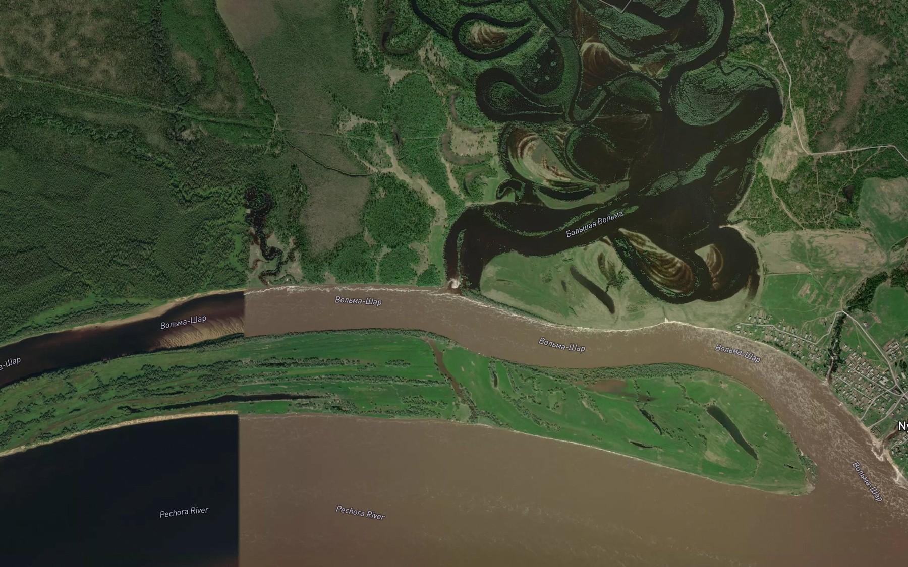 Satellite map of the Bol'shaya Vol'ma