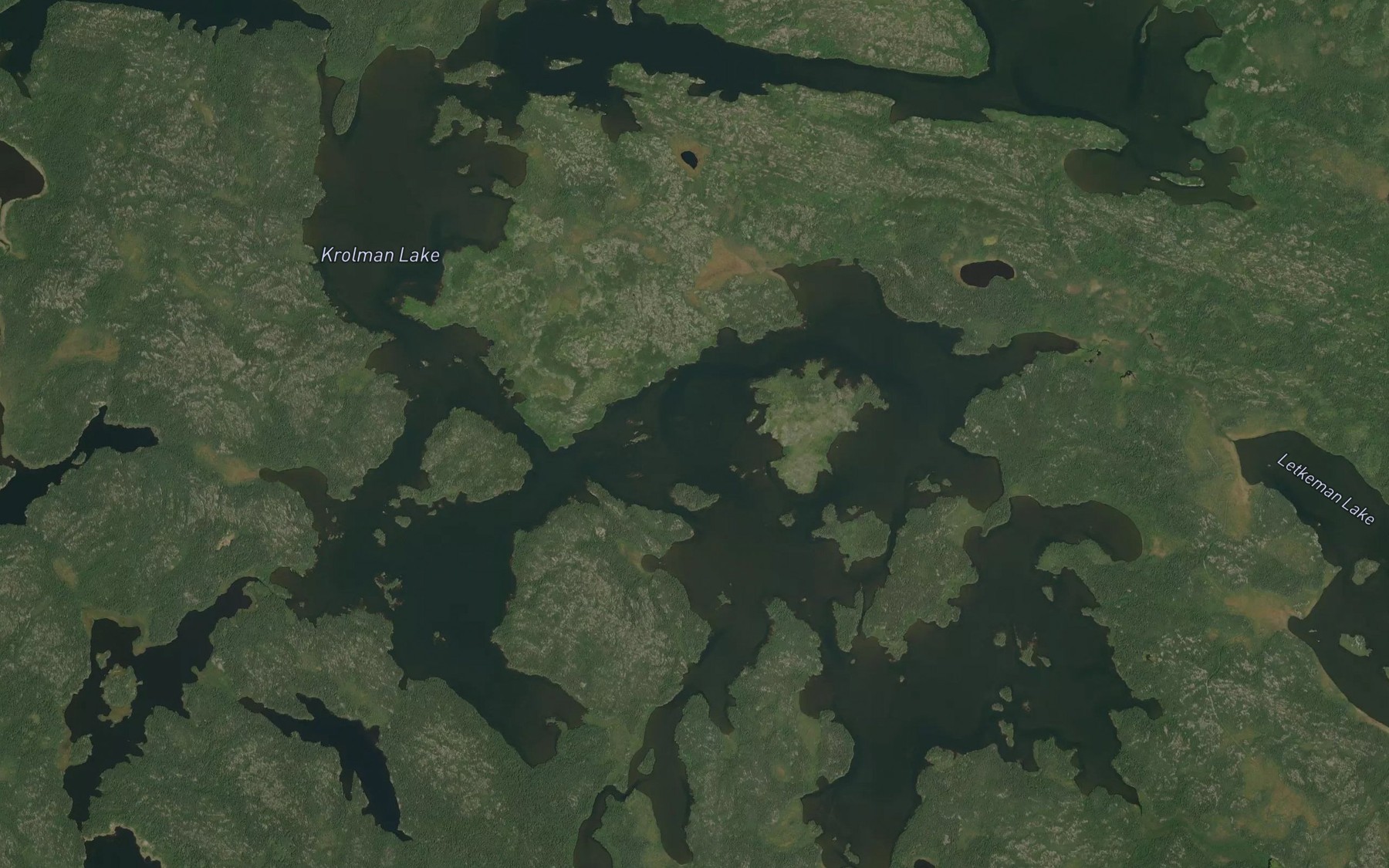 Satellite map of the Krolman Lake