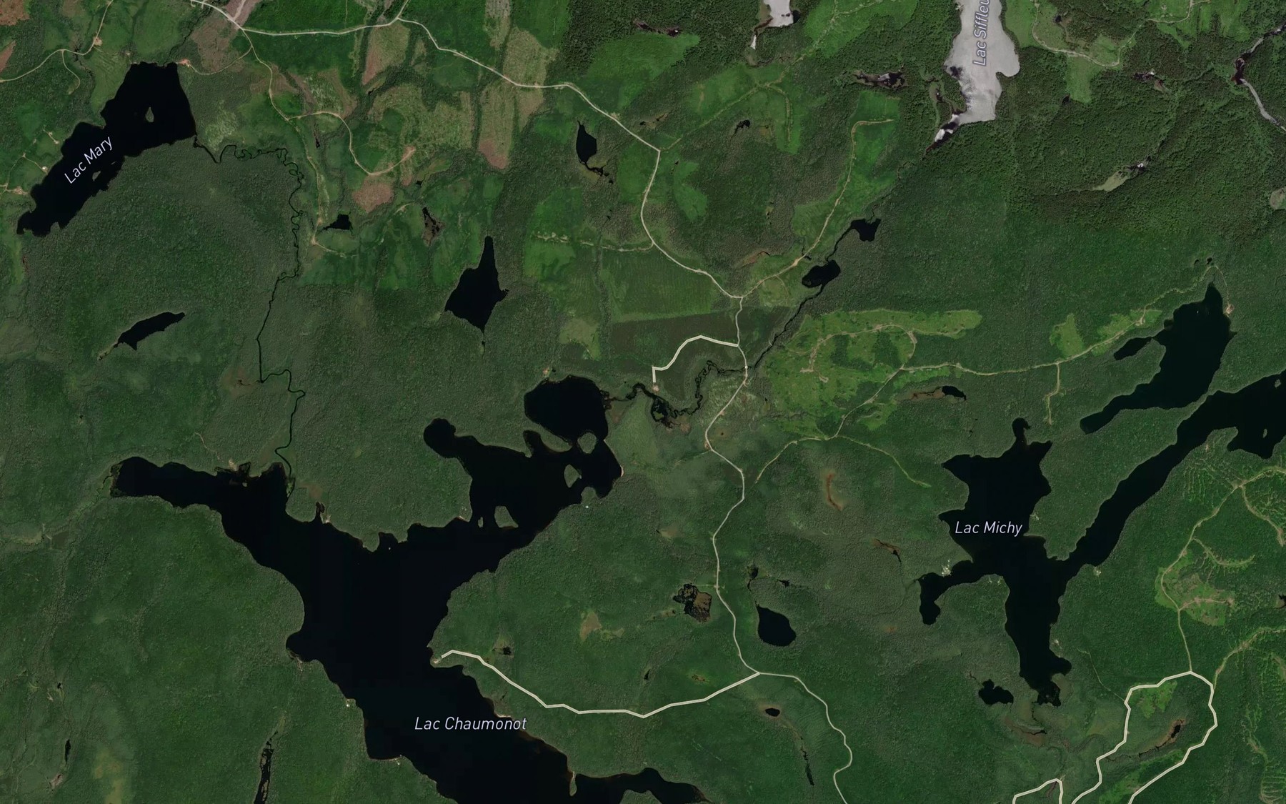 Satellite map of the Ruisseau Siffleux