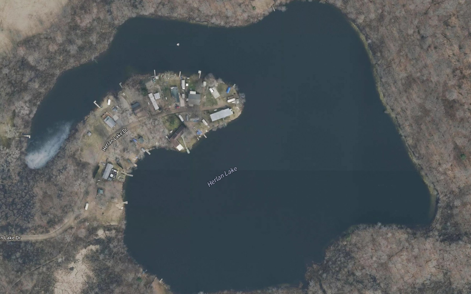 Satellite map of the Herlan Lake