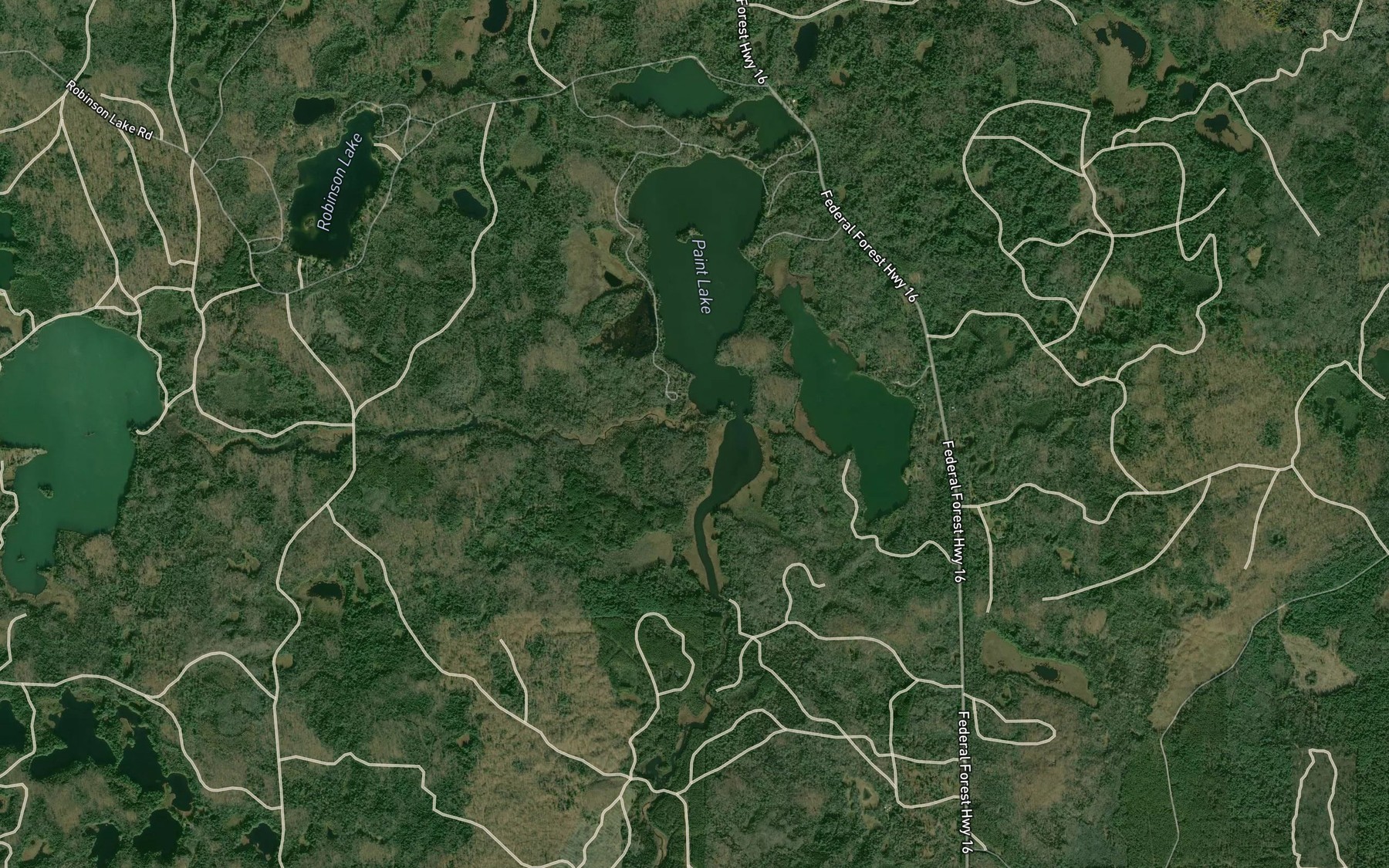 Satellite map of the Mitigwaki Creek