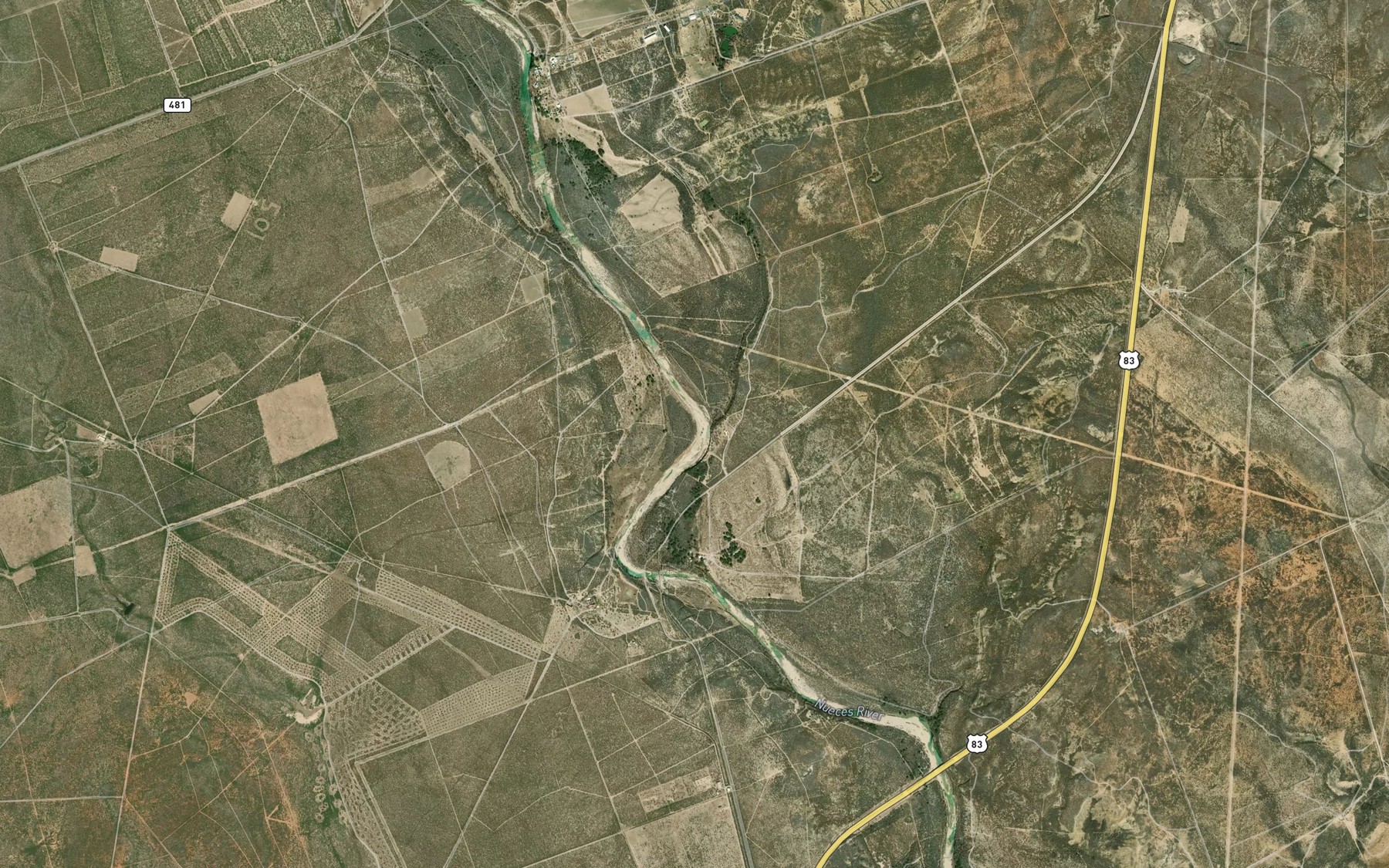 Satellite map of the Elm Creek
