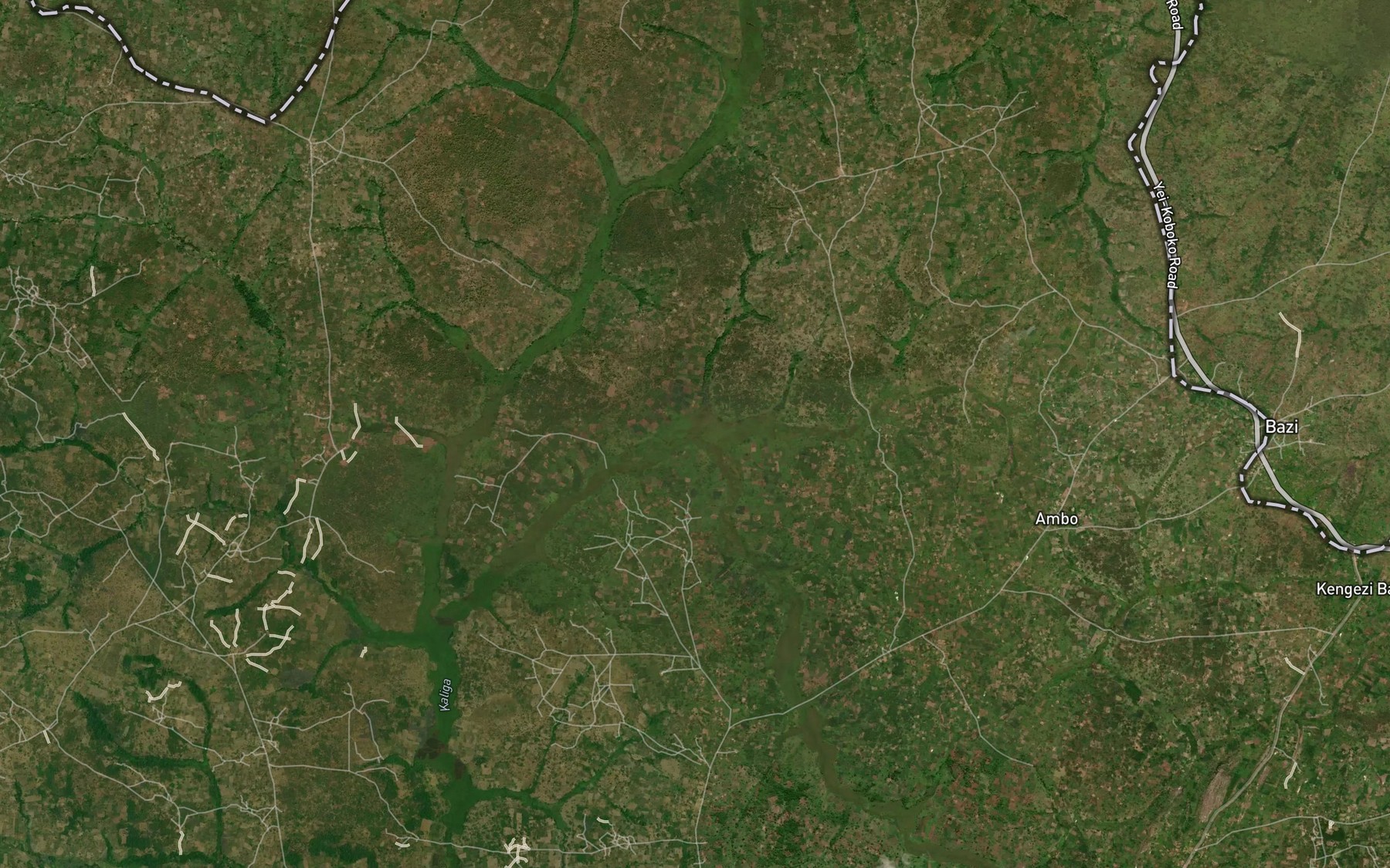 Satellite map of the Zozobu