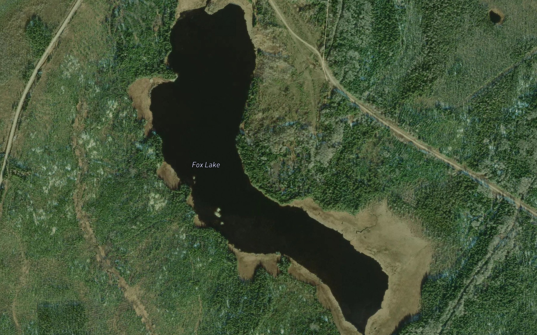 Satellite map of the Fox Lake