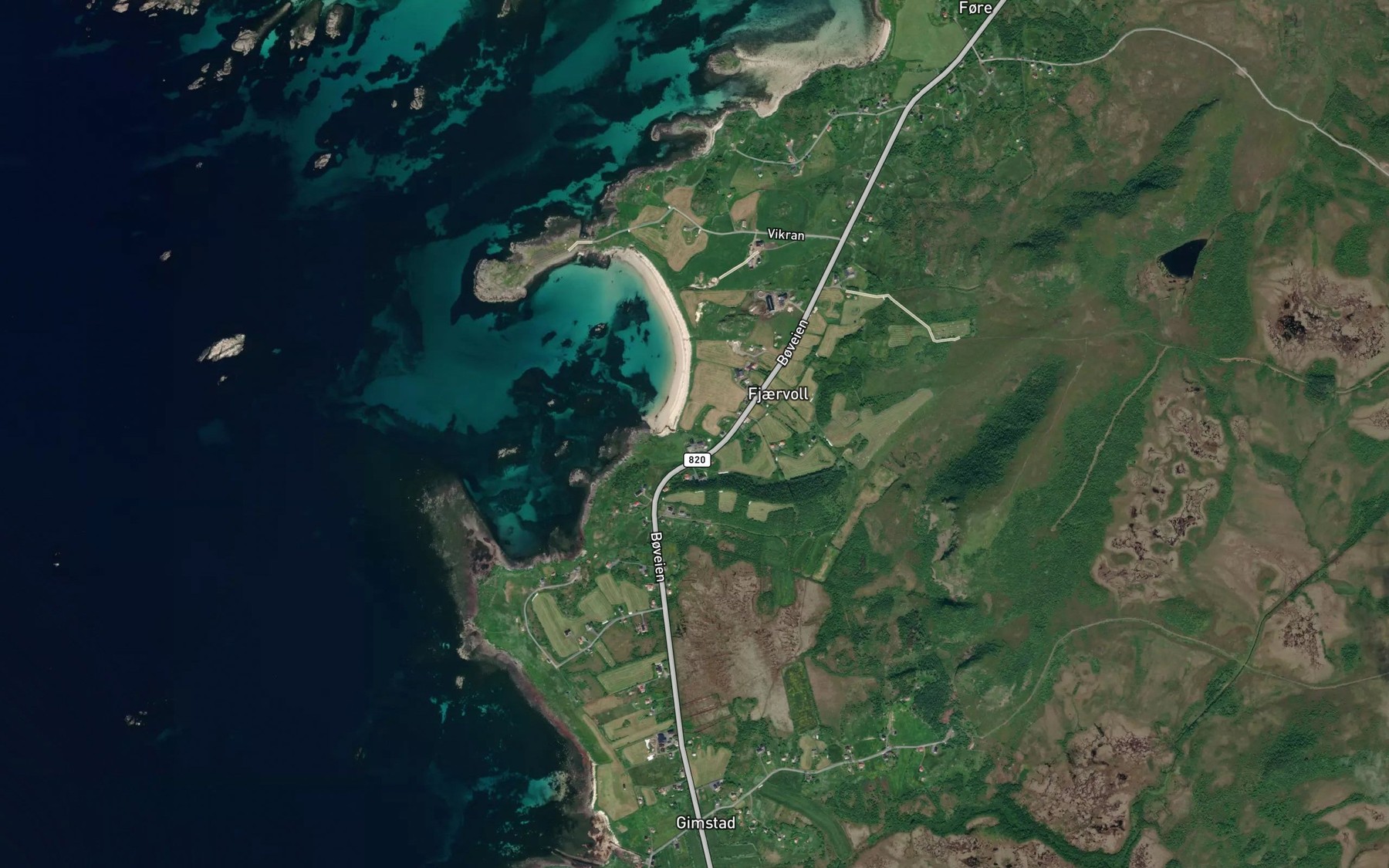 Satellite map of the Sjoelva