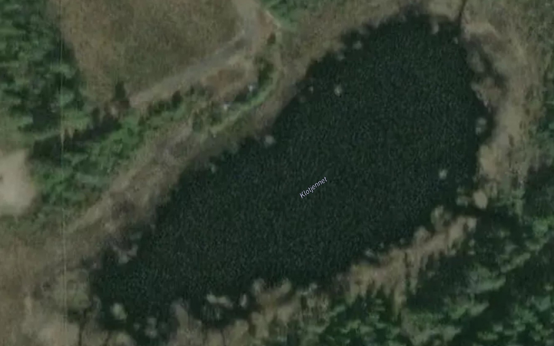 Satellite map of the Klotjernet